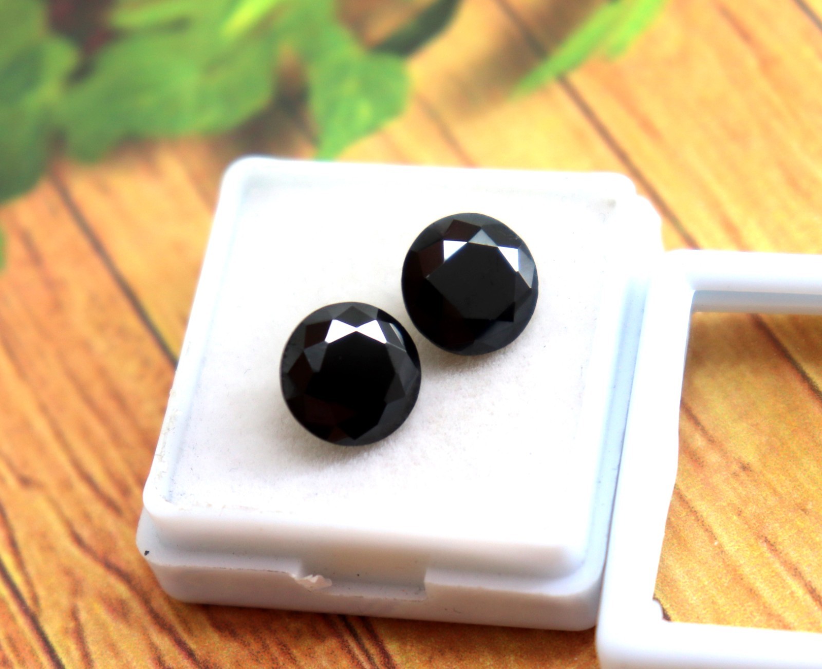 3Ct Natural Black Diamond Loose Gemstone Faceted Round Cut Rare Black Diamond