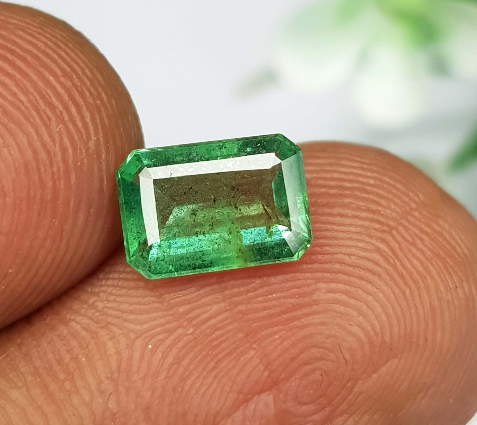 1.31 Ct Natural Emerald Colombian octagon Cut Untreated loose Gemstone