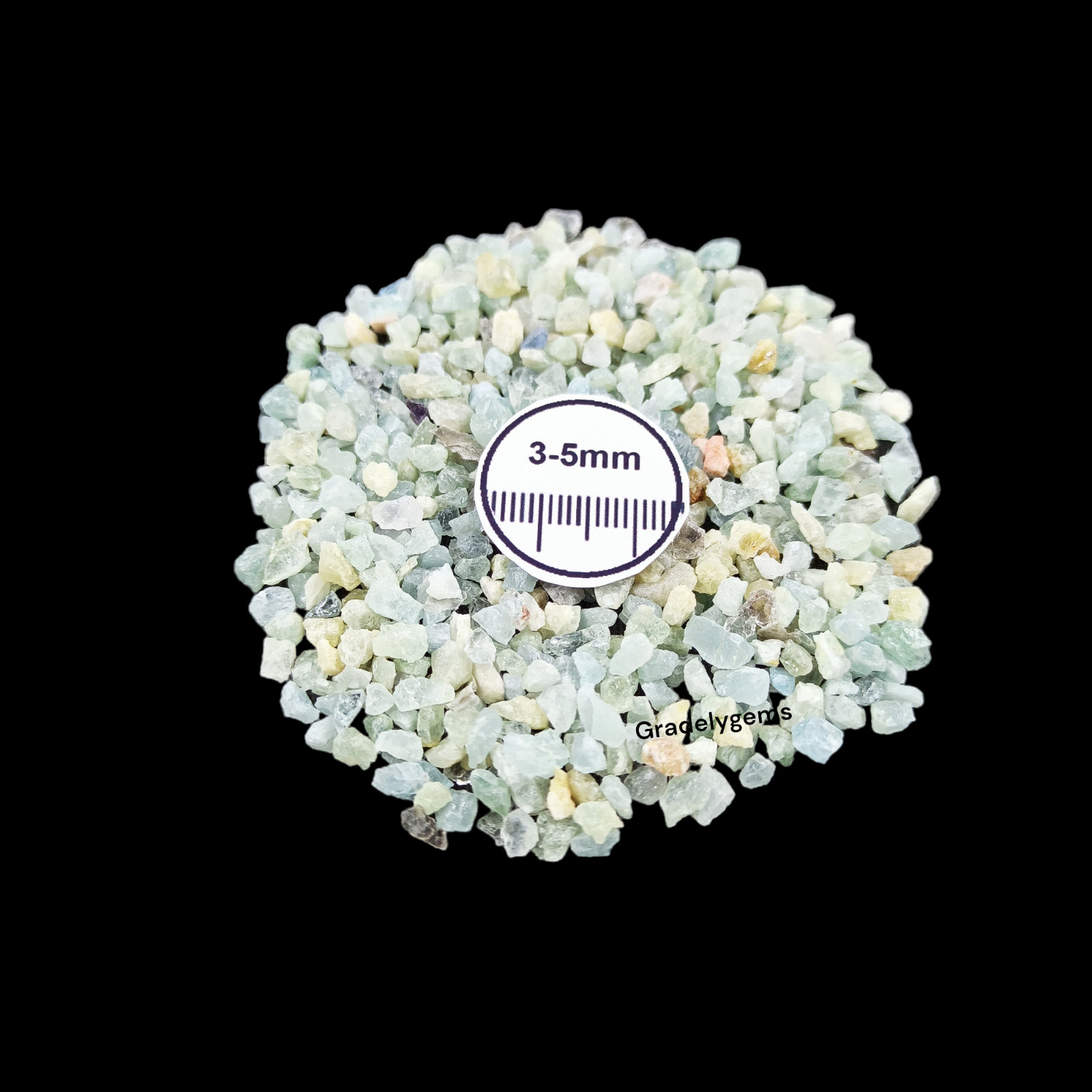 Premium Aquamarine Gemstone Crushed Powder – for Resin Art, Craft, Ring inlay