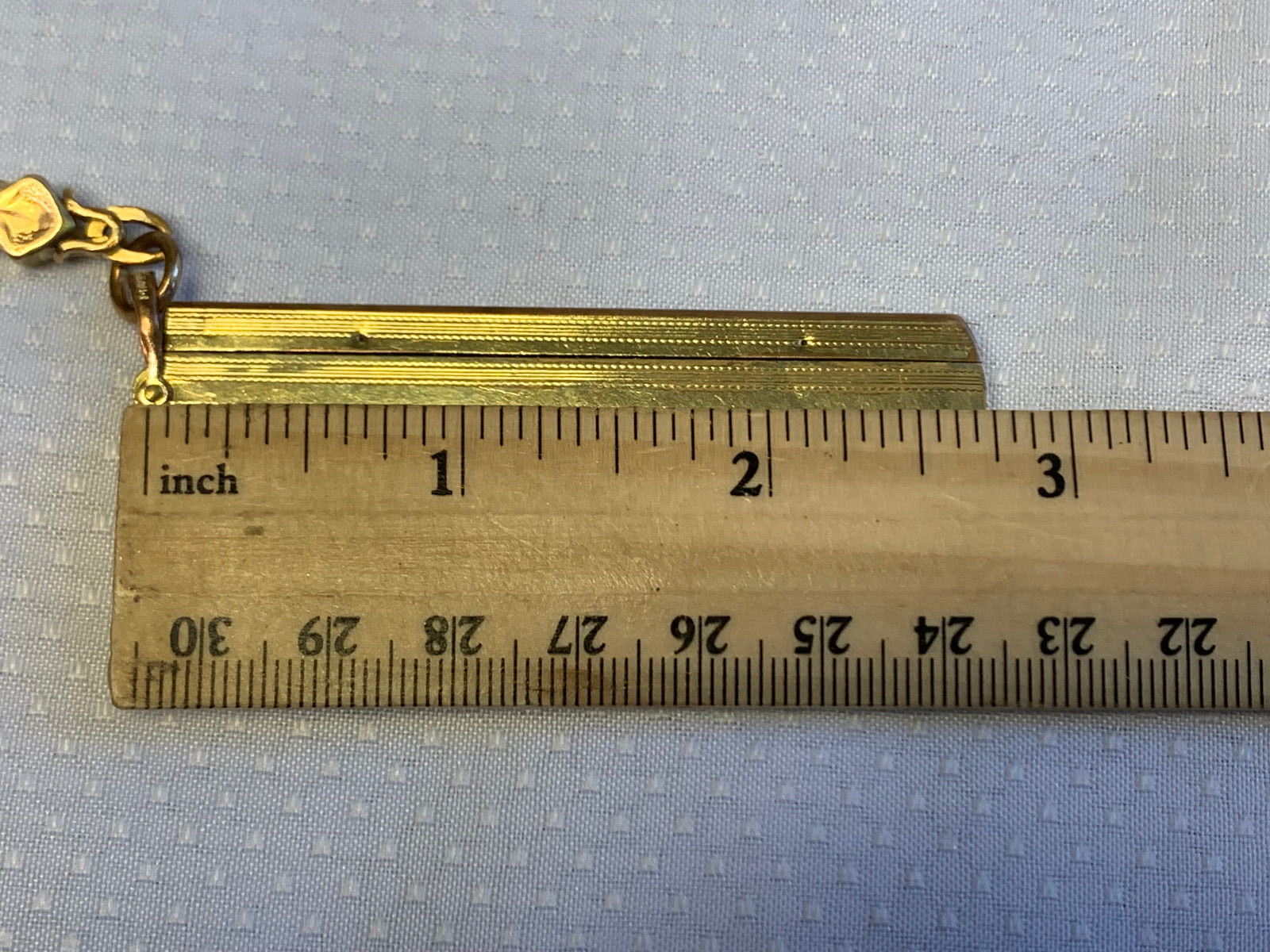 Gold Filled Pocket Watch Fob 35.89g Fine Jewelry 11.5″ Curb Link w/ Comb Pendant