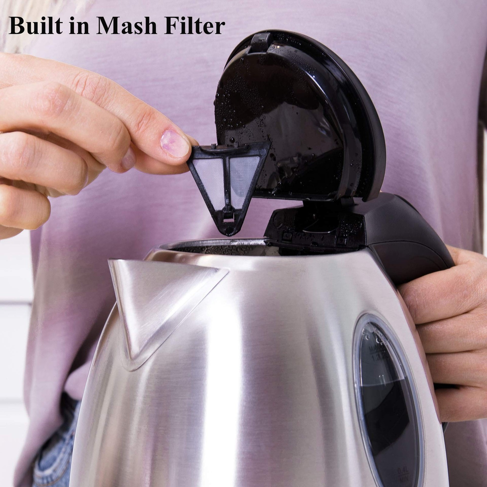 Moss & Stone Stainless Steel Electric Kettle, 1.2L Cordless 1500W | Small, po…