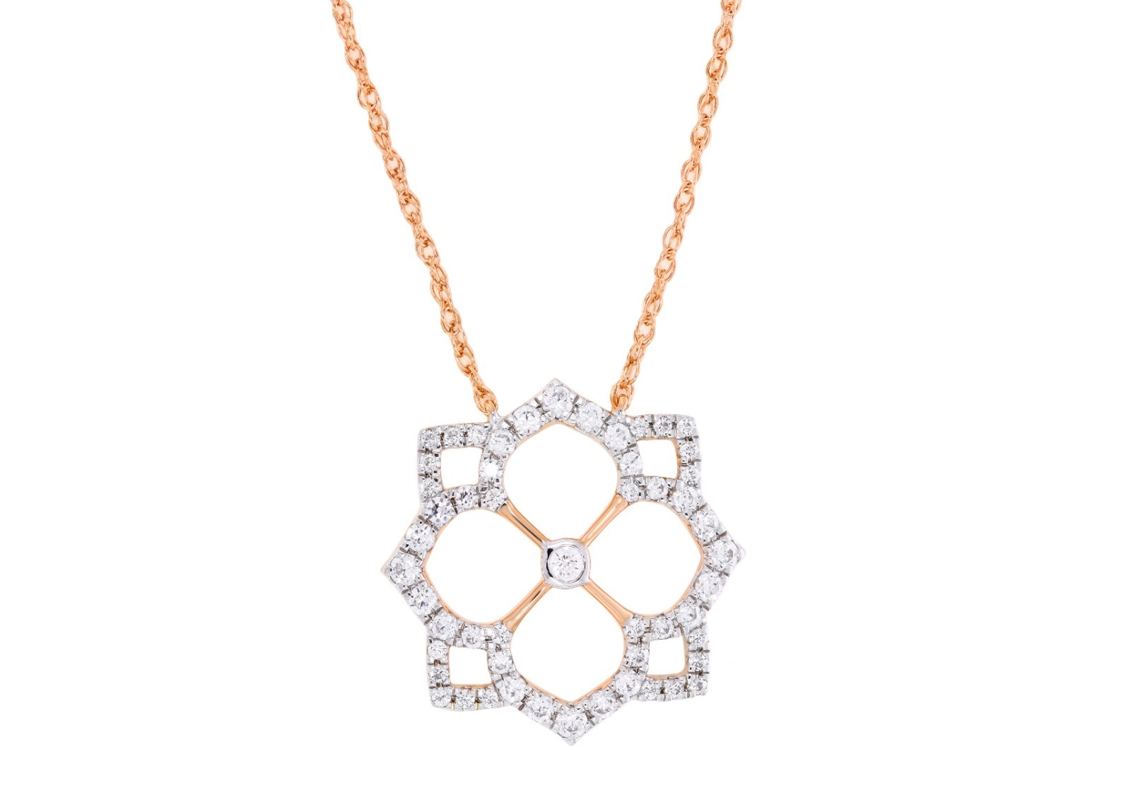 0.45 Ct Round Cut Lab Grown Diamond Necklace Pendant 925 Sterling Silver / Solid