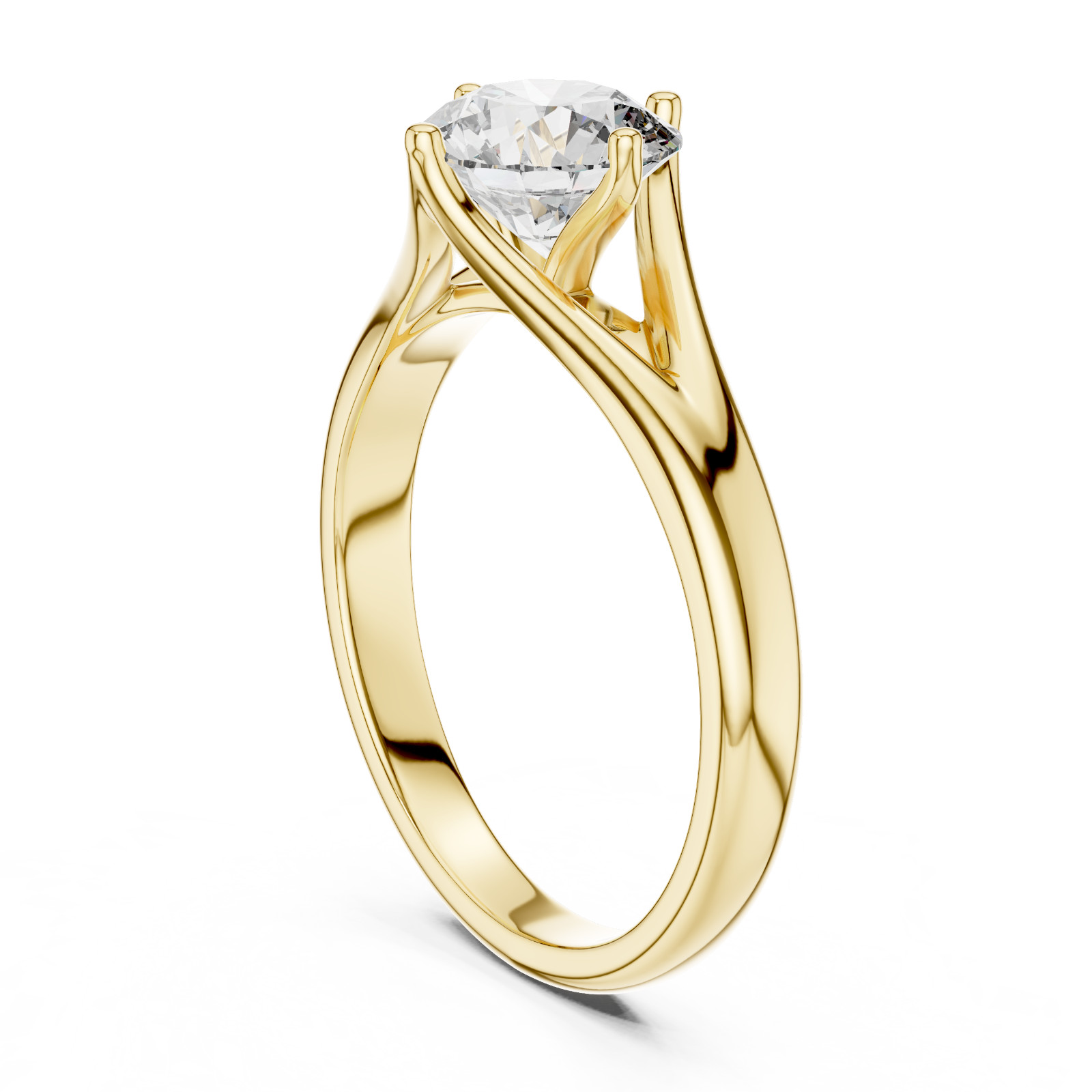 1 Ct Lab Grown Diamond IGI Certified Engagement Wedding Gold Ring 14 K F VVS