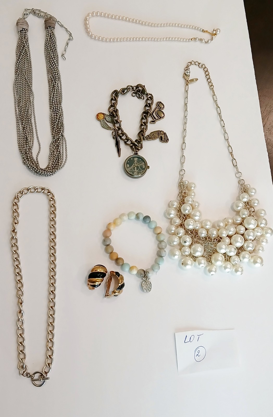 9.54oz Fashion Jewelry Mix~7pieces Necklace Bracelet Earrings EXCELLT Clean Cdt