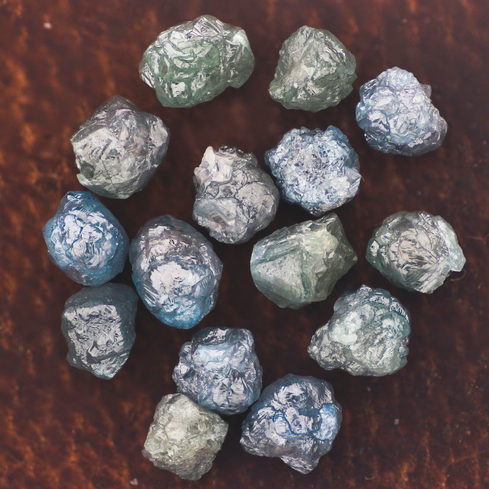 Blue Rough Diamond 1 Carat lot 2.5 to 3.5 MM Natural Blue Raw Loose Diamond