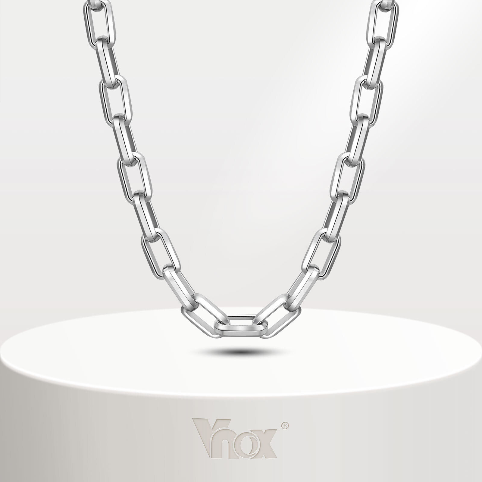 Vnox 9.2mm Heavy Chain Necklaces for Men Women, Bold Punk Rectangle Link Chain