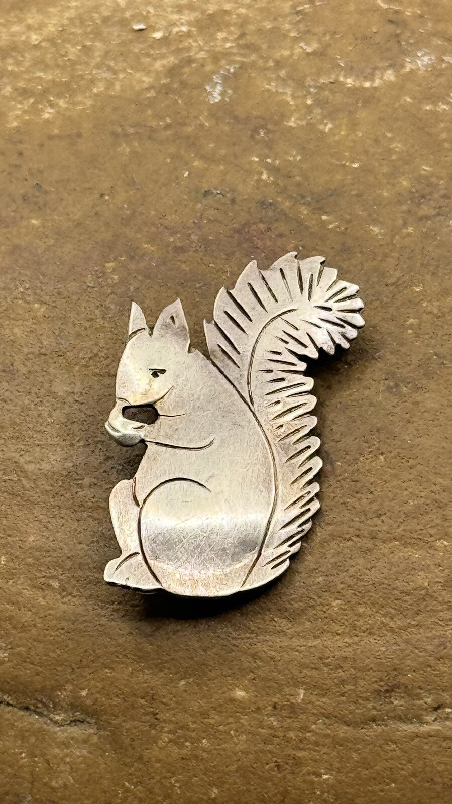 Vintage Native American? Sterling Silver Detailed Squirrel Brooch/Pin 8.6 gr #5
