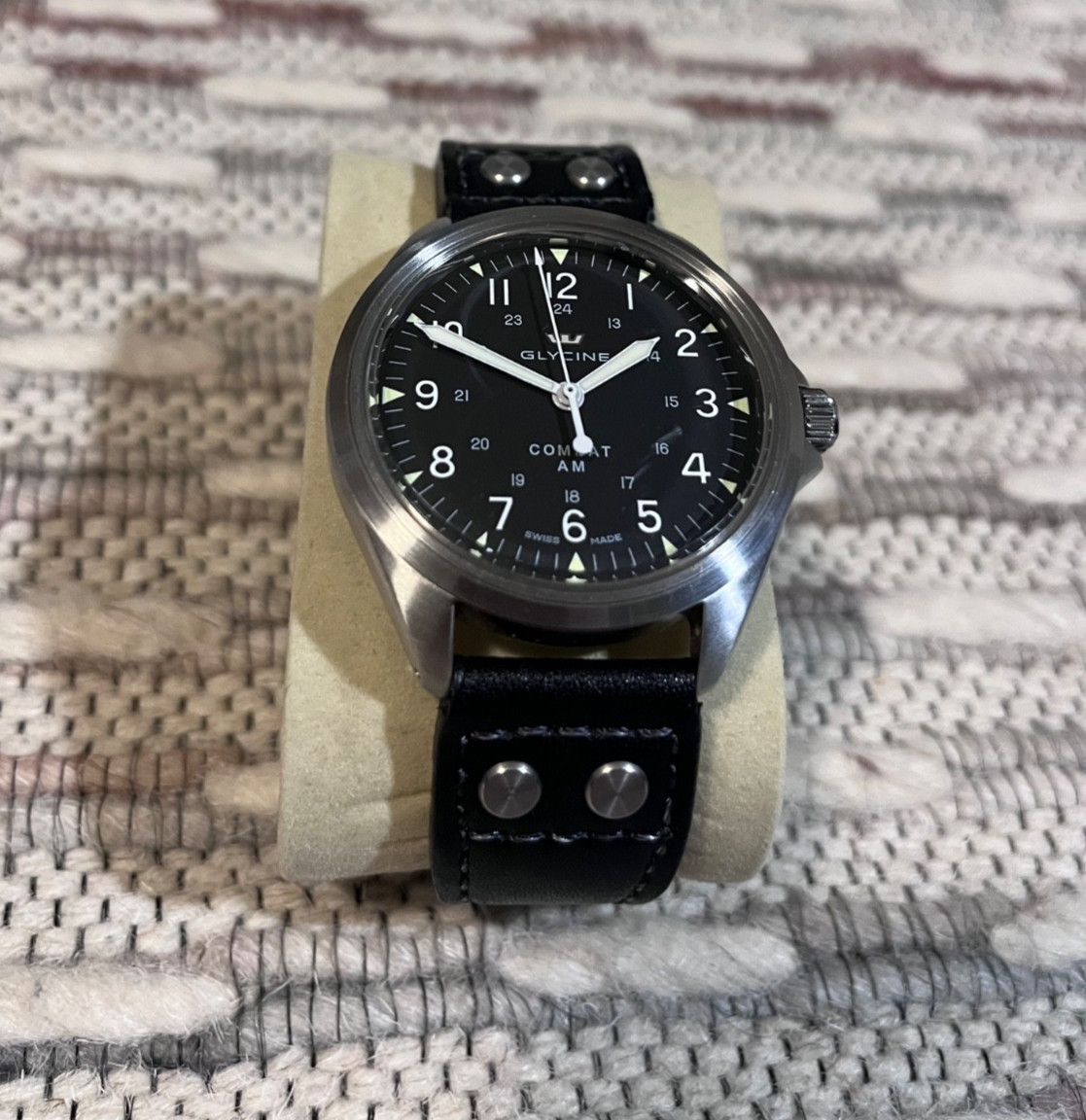 Glycine 3943.19AT.MM Combat 7 Vintage Automatic 41mm Black Dial – GL0237