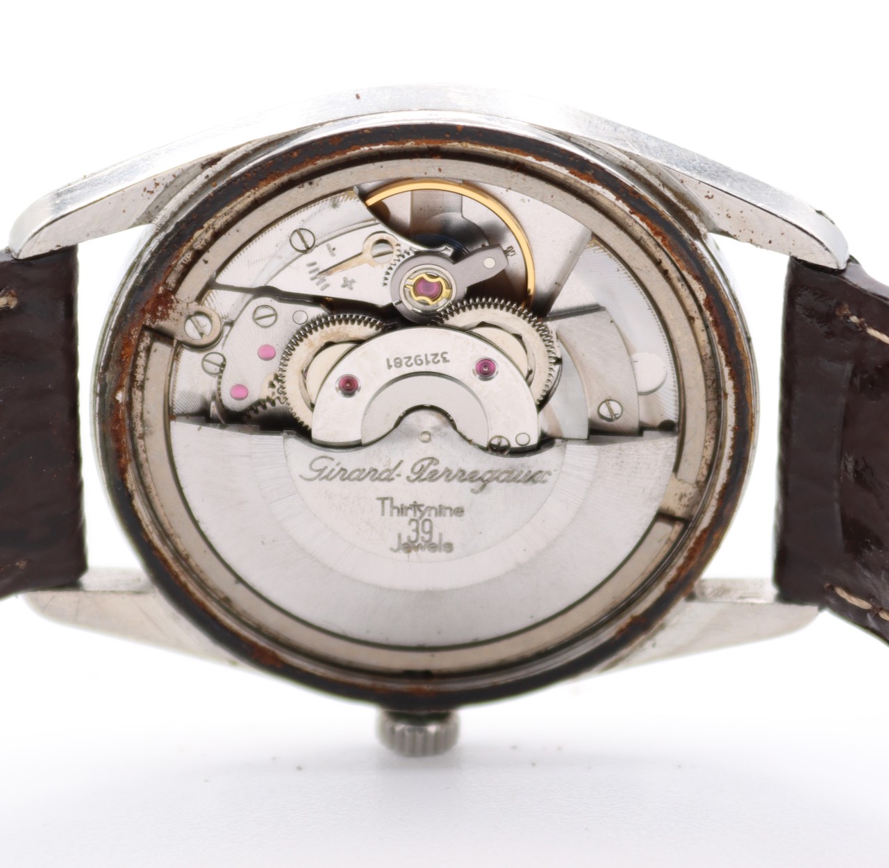Vintage 34mm Girard-Perregaux Gyromatic Automatic Wristwatch Stainless Steel