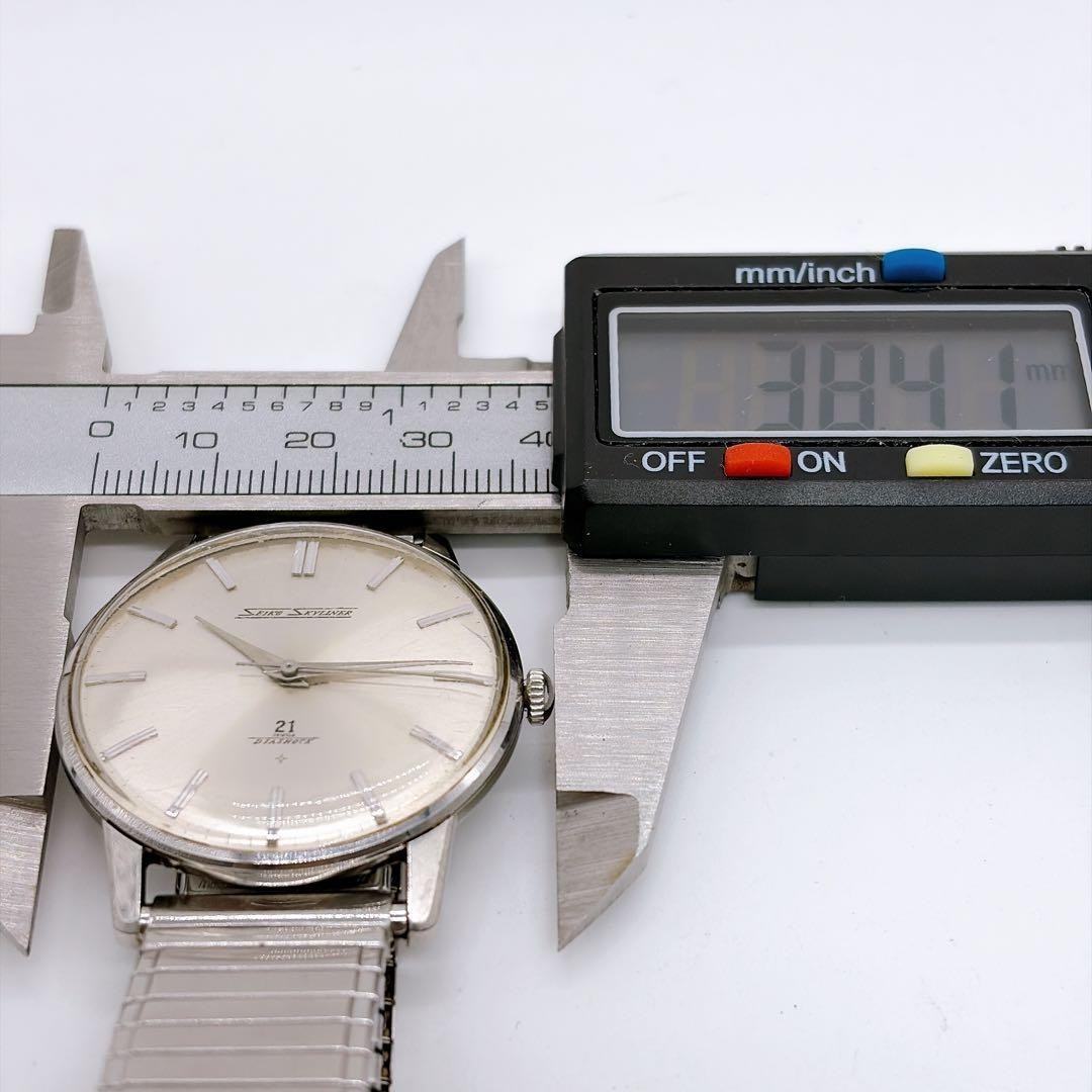 Vintage Seiko Skyliner J15006E 21J Hand-Wind Silver Dial 38mm 1960s Rare Japan
