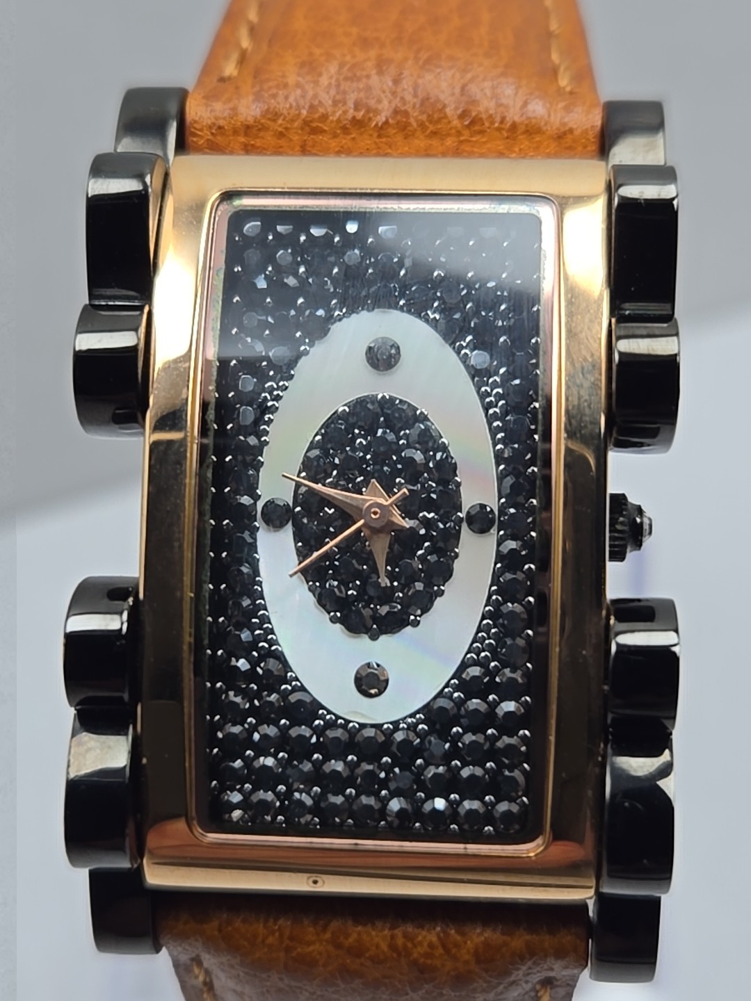 Adrienne Couture Limited Edition Pave Crystal Swiss Quartz Watch New Battery