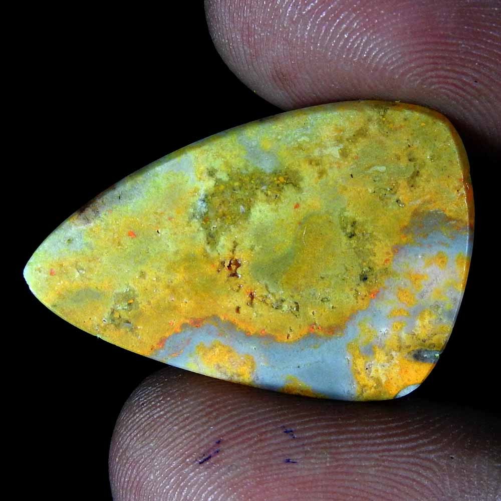 18.95 cts Natural Designer Bumble Bee Jasper Fancy Cab+ 29x19x4 Loose Gemstone