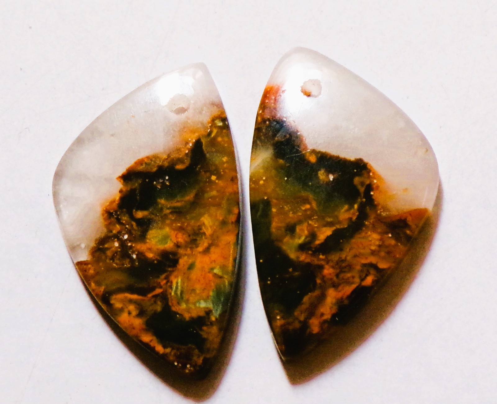 12.45 Cts Flashy Pietersite Loose Gemstone Drilled Cabochon Match Pair 22X13MM 2