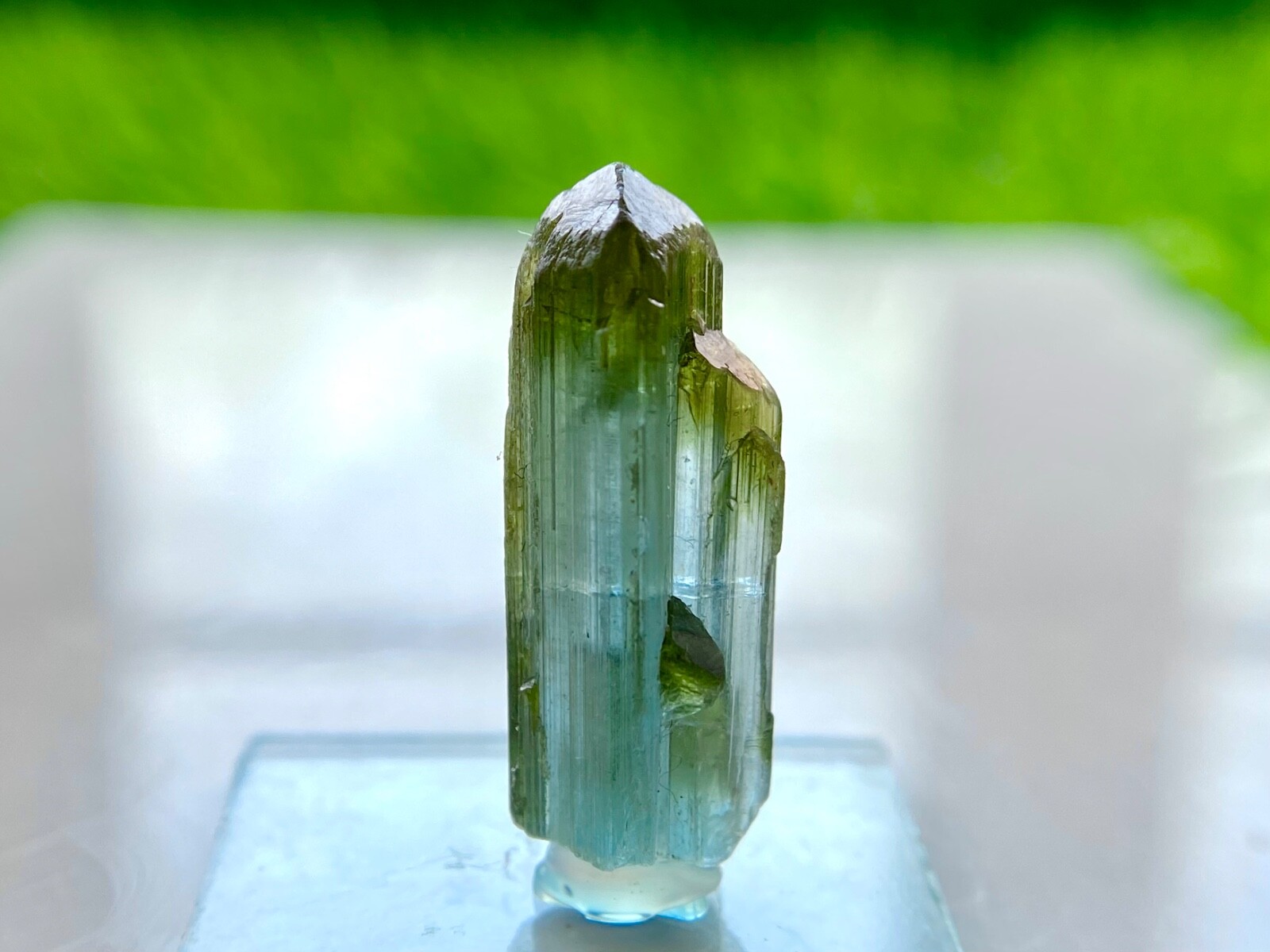 Premium Natural Indicolite Tourmaline Crystal 2.4 Grams 25x9x7mm