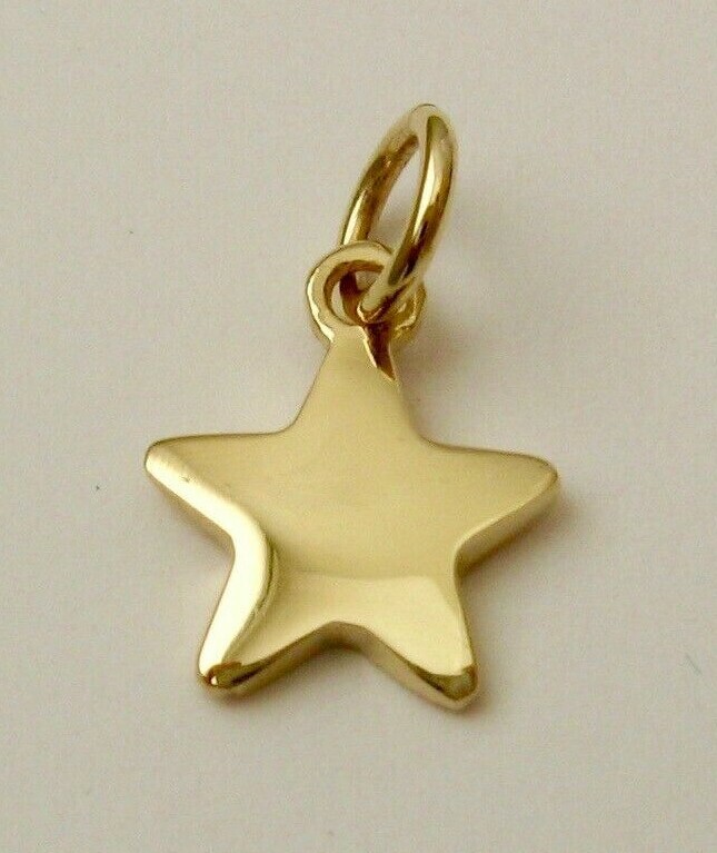 GENUINE SOLID 9K 9ct Yellow GOLD STAR CHARM PENDANT