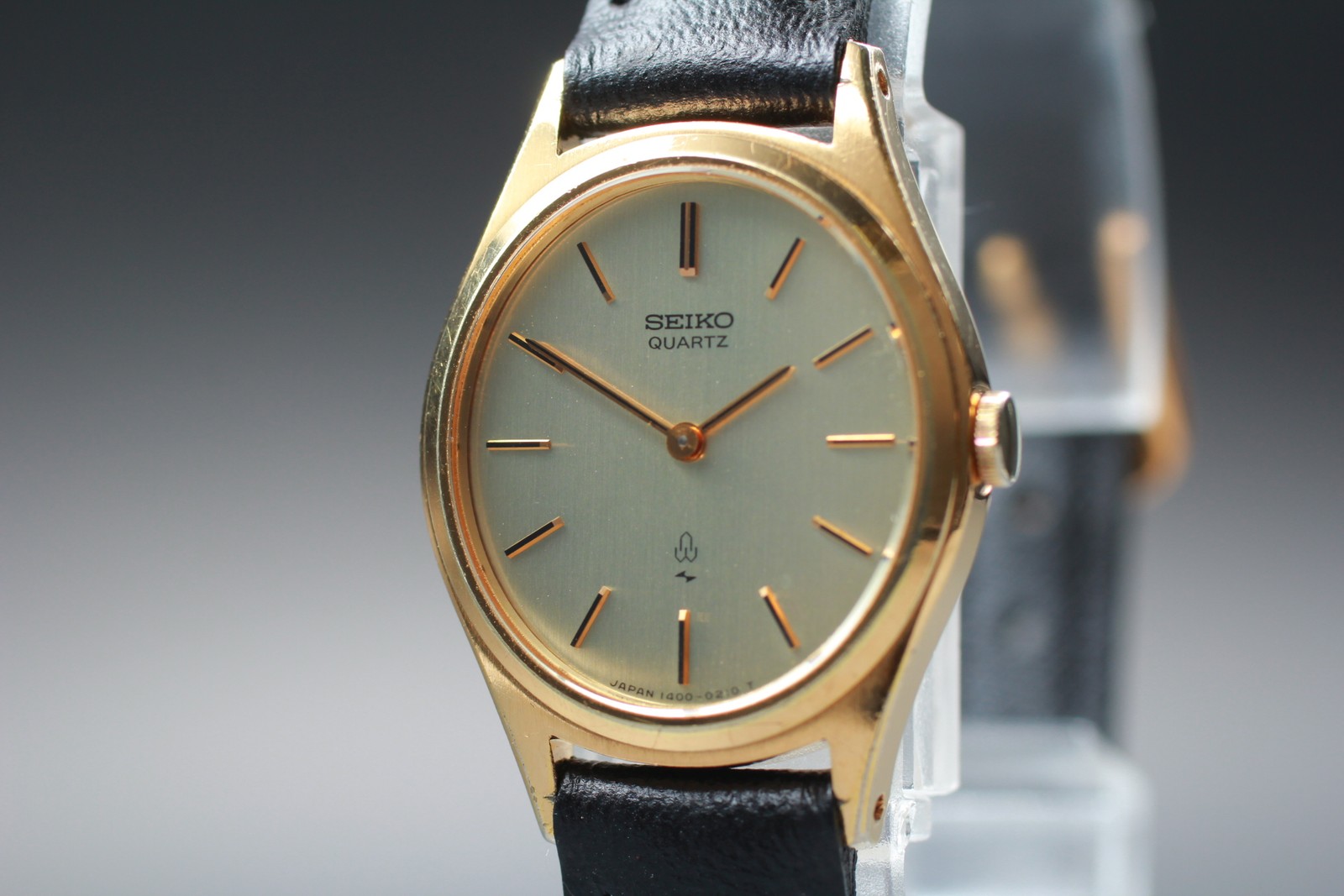 Vtg 1978 N MINT Seiko Belfina 1400-5150 Quartz Gold Oval ASGP Womens Watch JAPAN