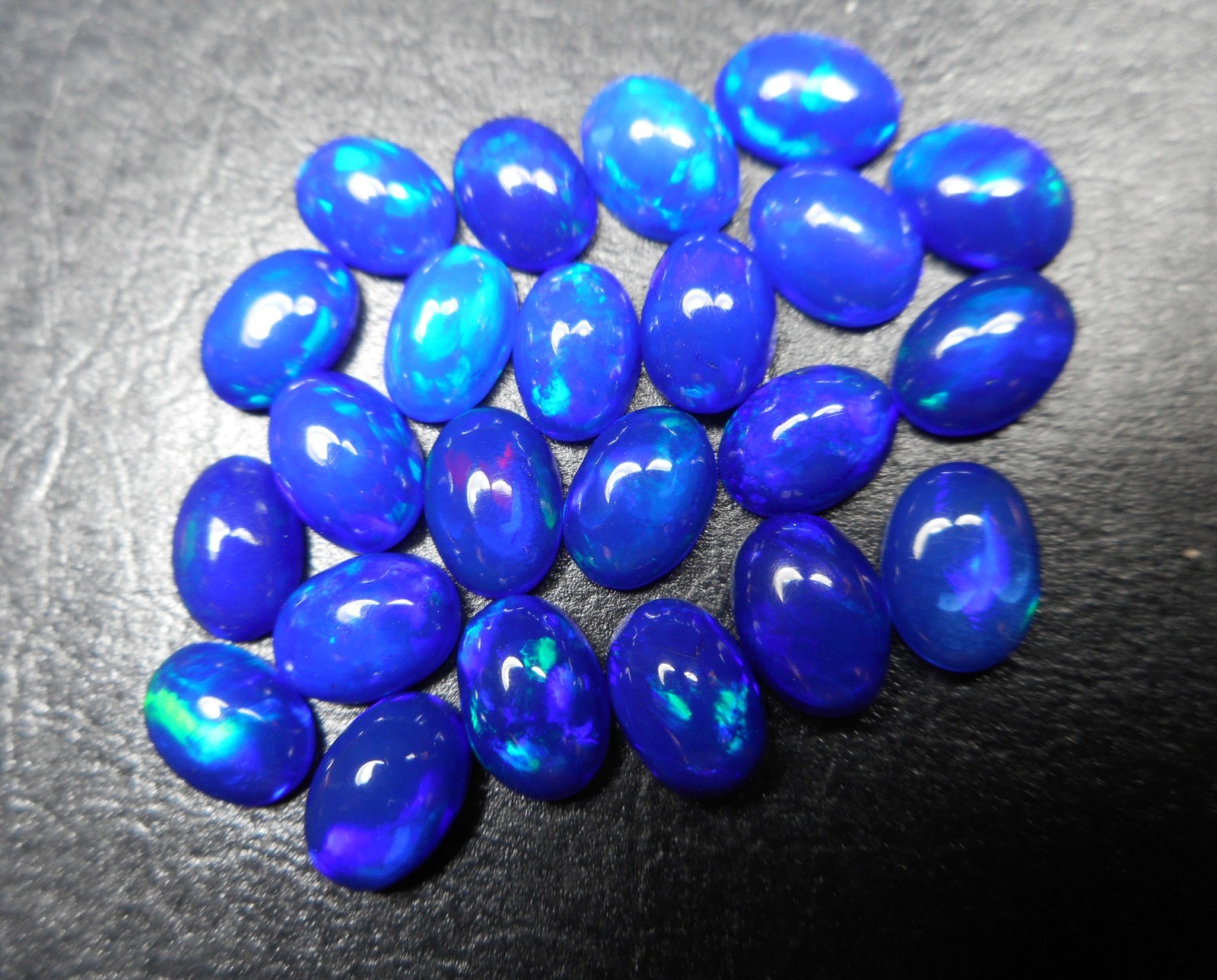 5×7 MM Blue Ethiopian Opal Oval shape Natural Cabochon 4 pcs