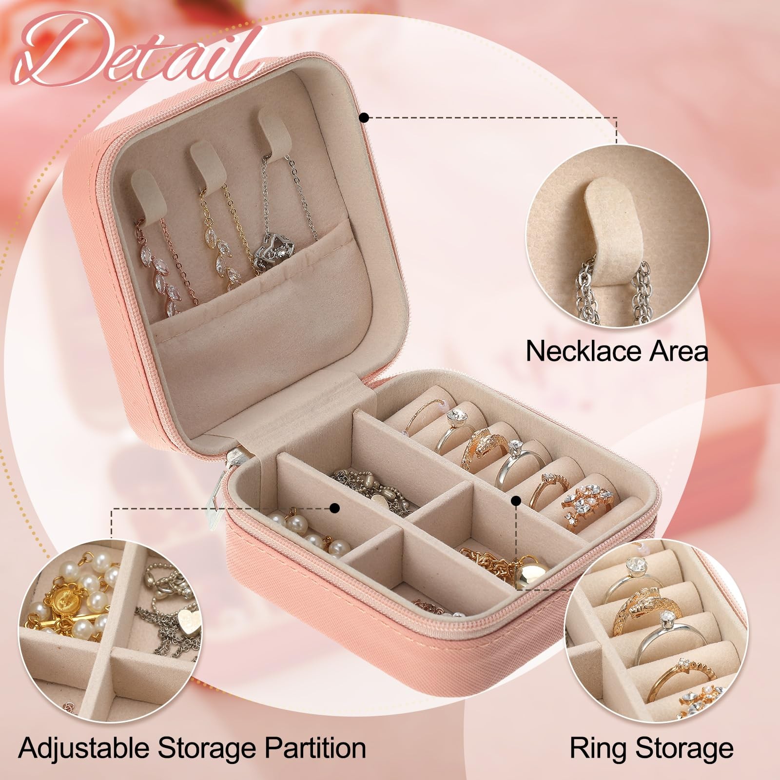 6 Pcs Girls Trip Gifts Favors Jewelry Organizer with Pattern Birthday Gifts f…