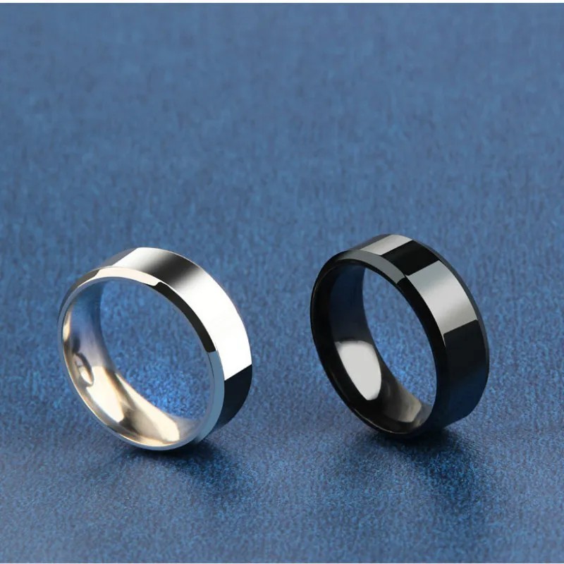 Titanium Stainless Steel 8mm Brushed Finish Men Women Wedding Band Comfort Ring