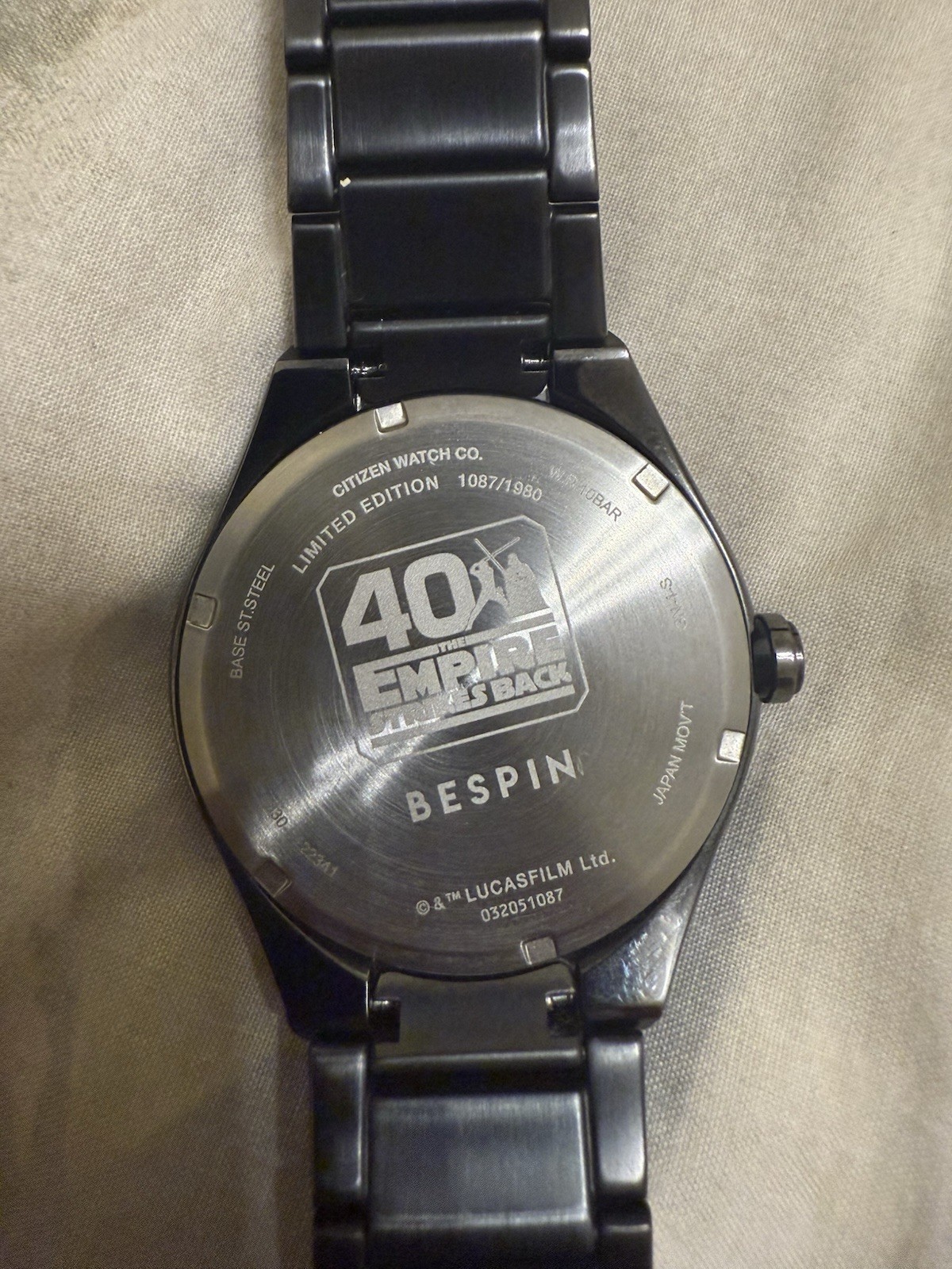 Citizen Eco-Drive AW2047-51W Empire Strikes Back Bespin Gray Ltd Edition.