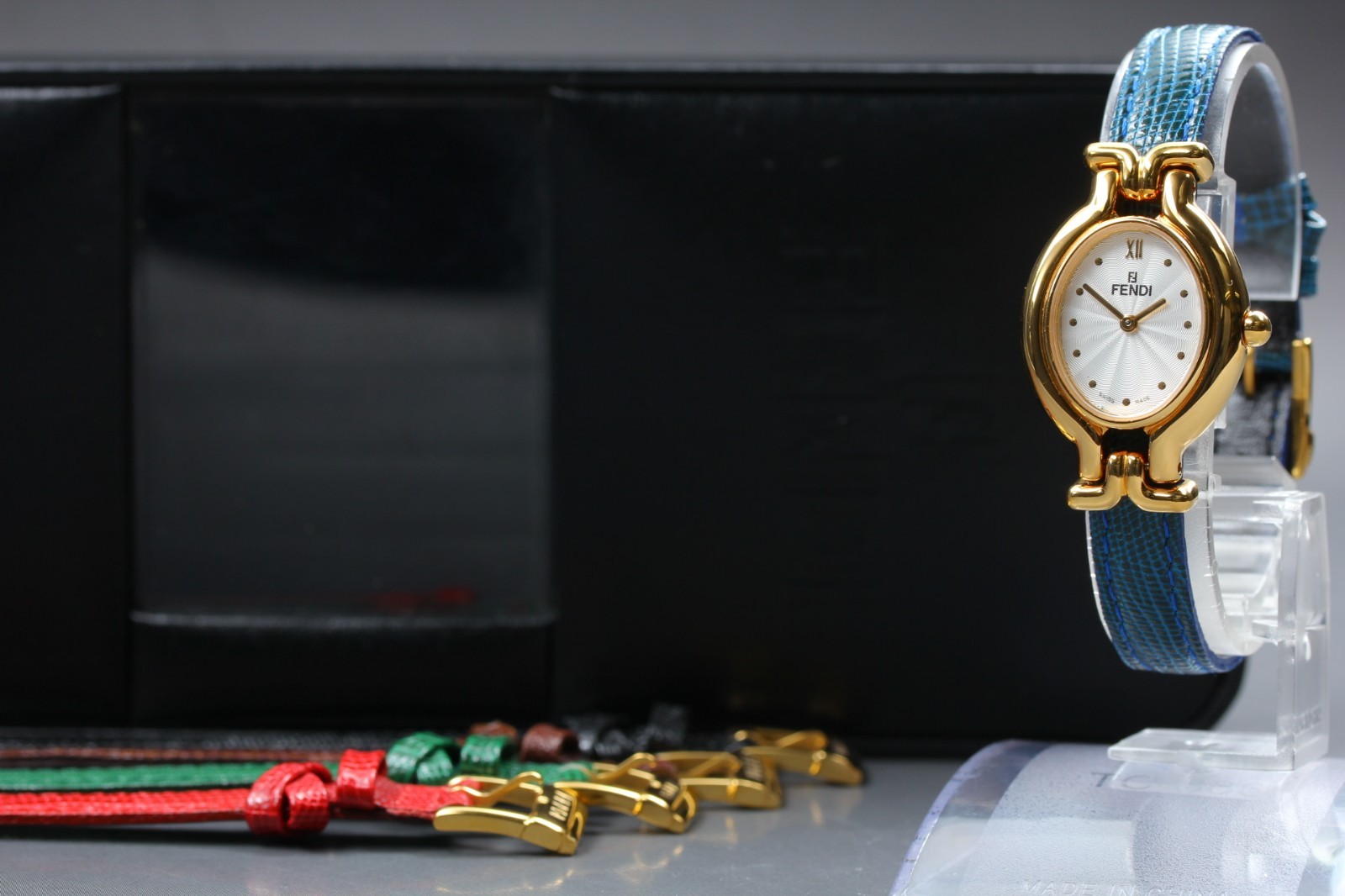 Fendi 640L Chameleon Change Belts 5 Colors Quartz Womens Watch NEAR MINT w/ Box