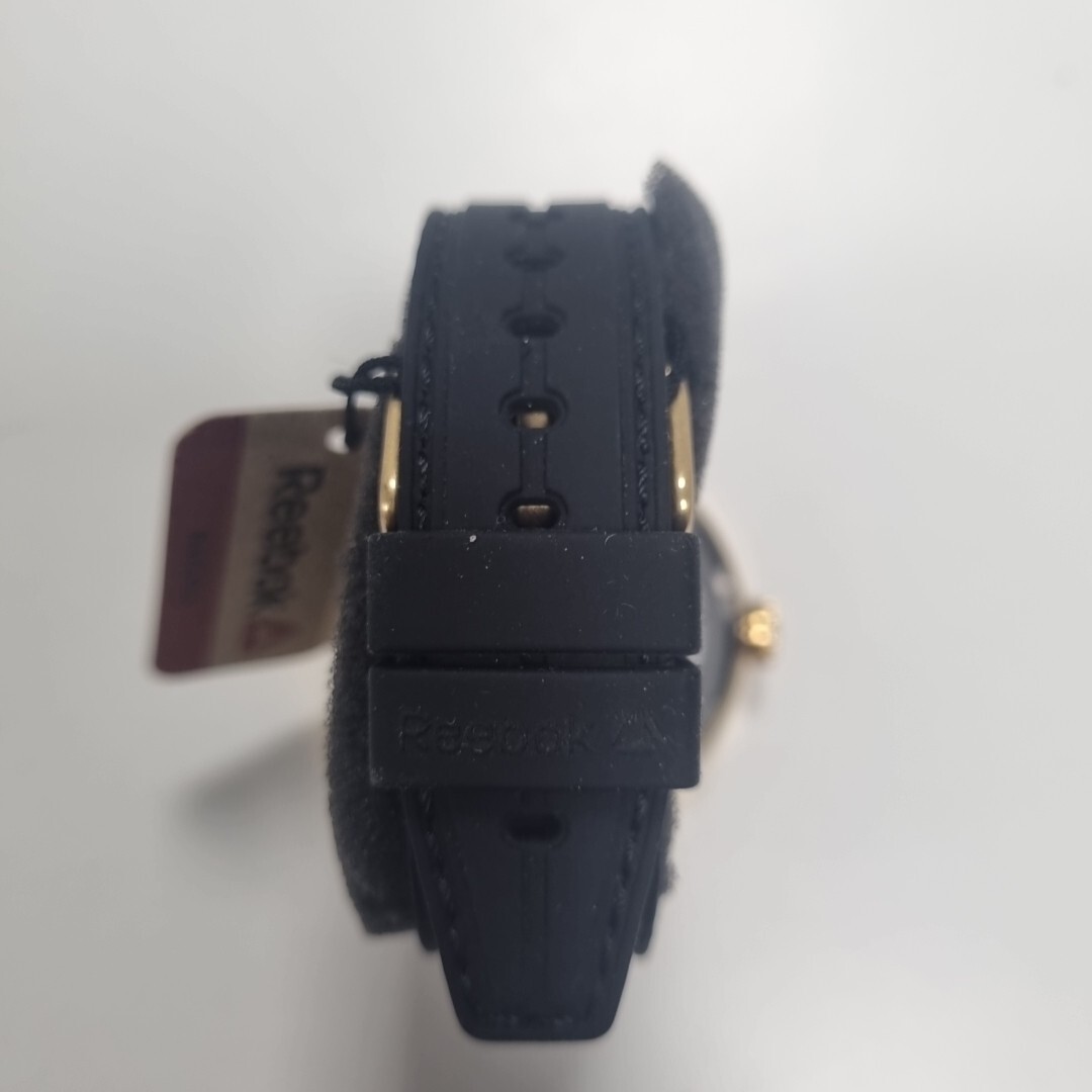 Reebok Stride Wristwatch 47mm Black/Gold Watch RD-STE-G2-S2IB-BW New