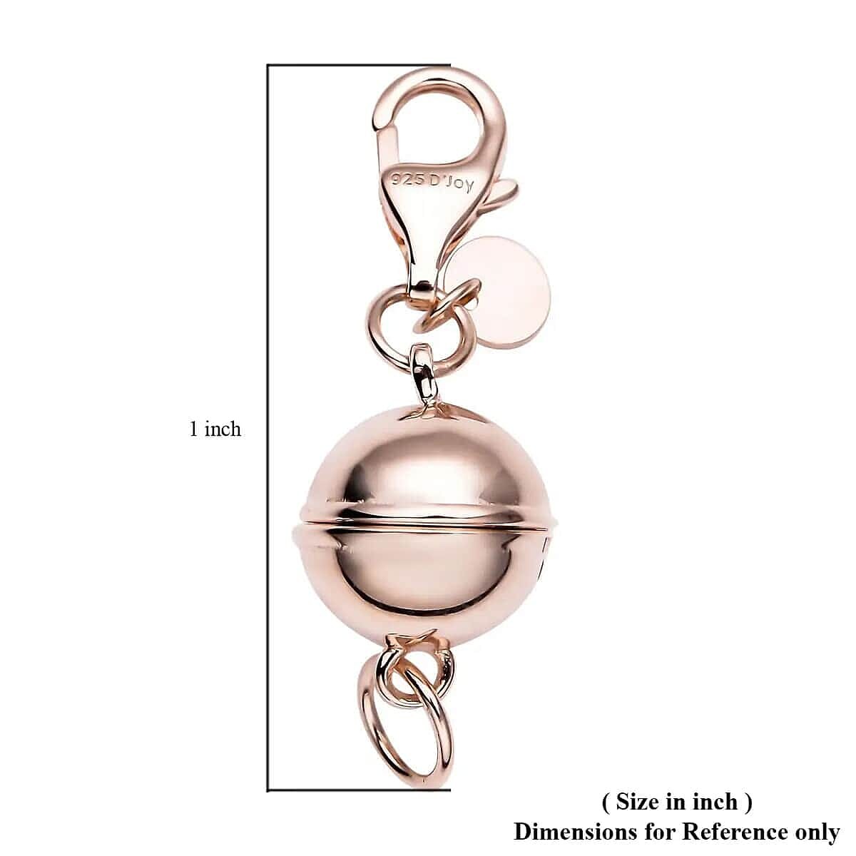 925 Sterling Silver Magnetic Jewelry Lock with Lobster Clasp for Women