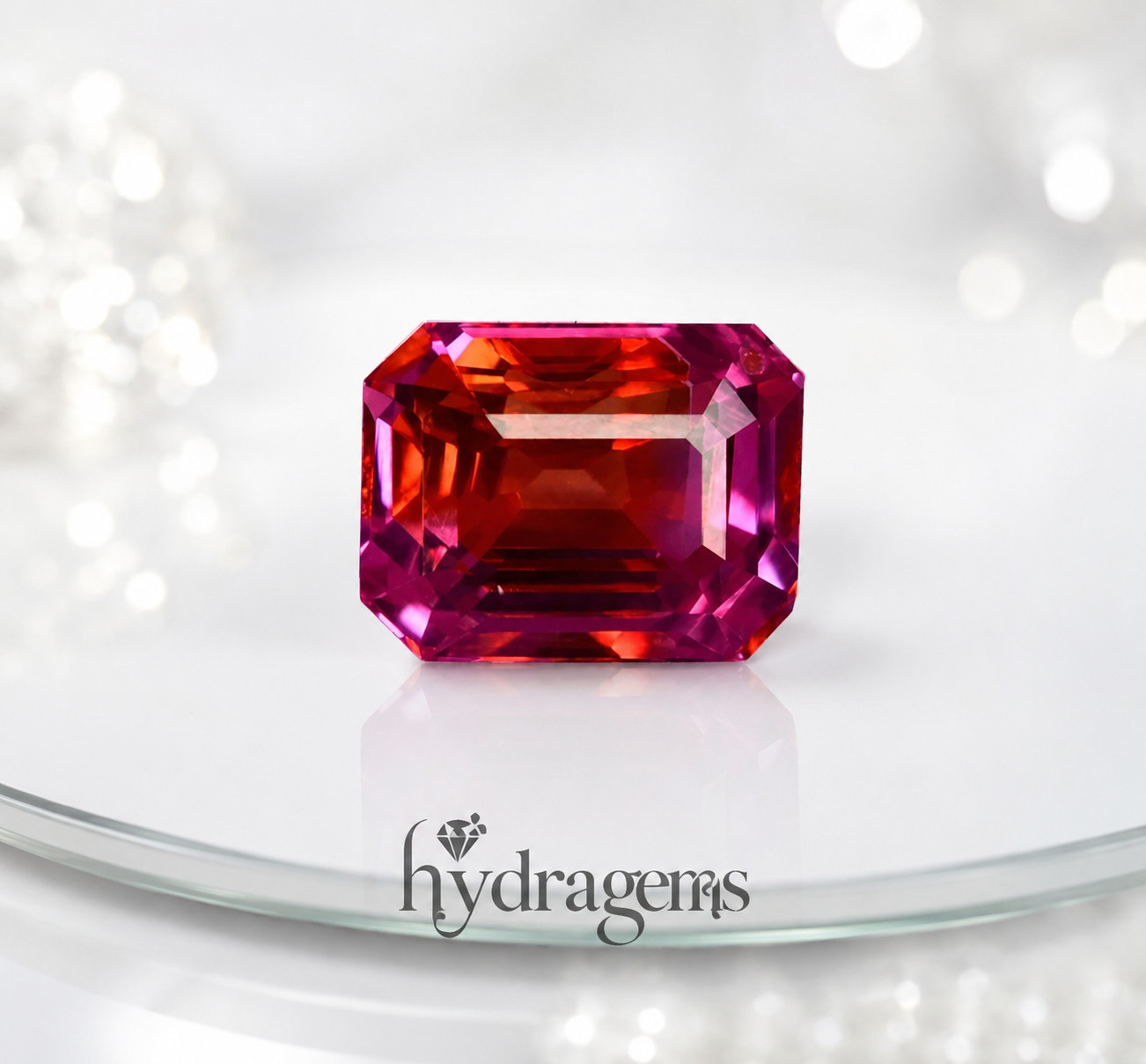 Natural Bicolor Pitambari Sapphire 10.35 Ct Emerald Cut Certified Loose Gemstone