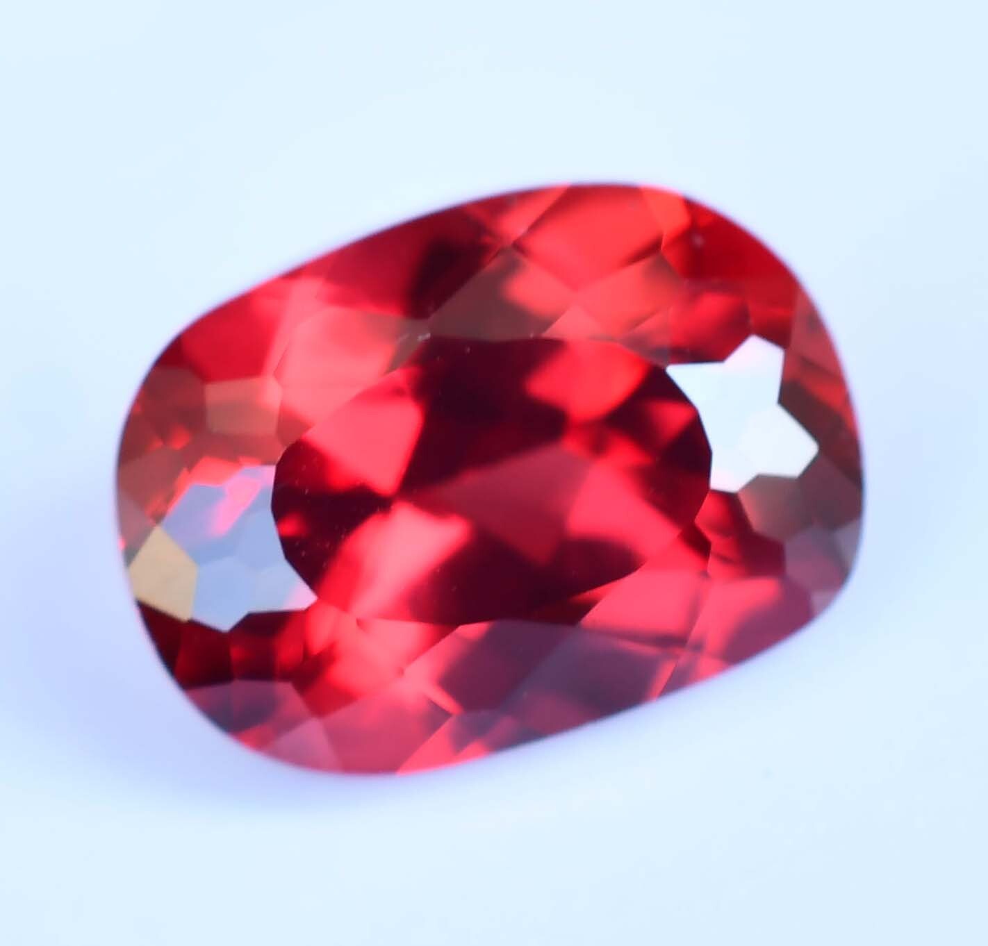Natural Reddish Orange Spessartite Garnet 3.85 Ct Cushion Loose Gemstone