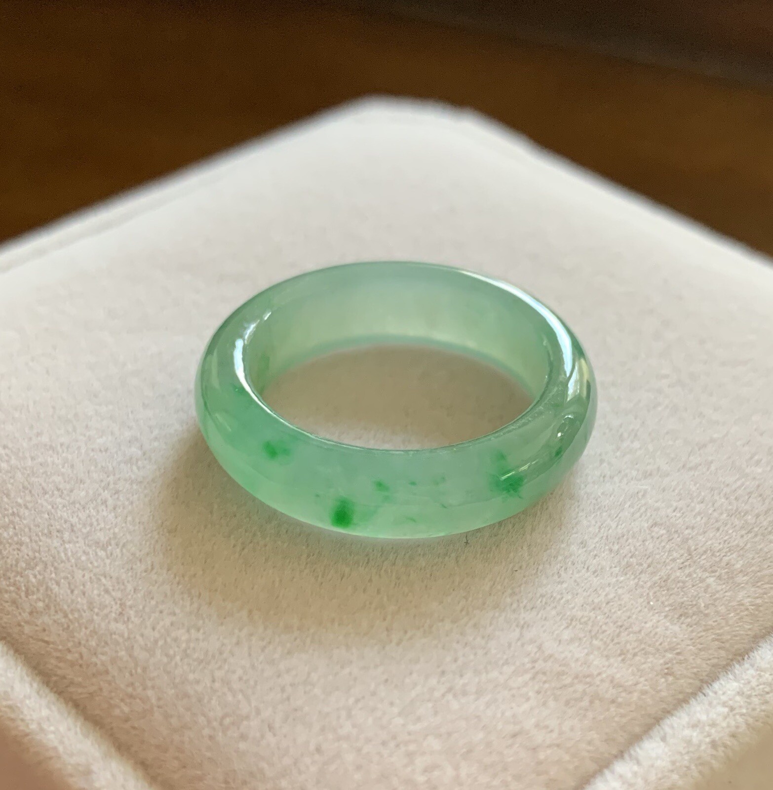 Genuine Grade A Jade jadeite Ring Fashion Gemstone US 7.5 7 6.5 6