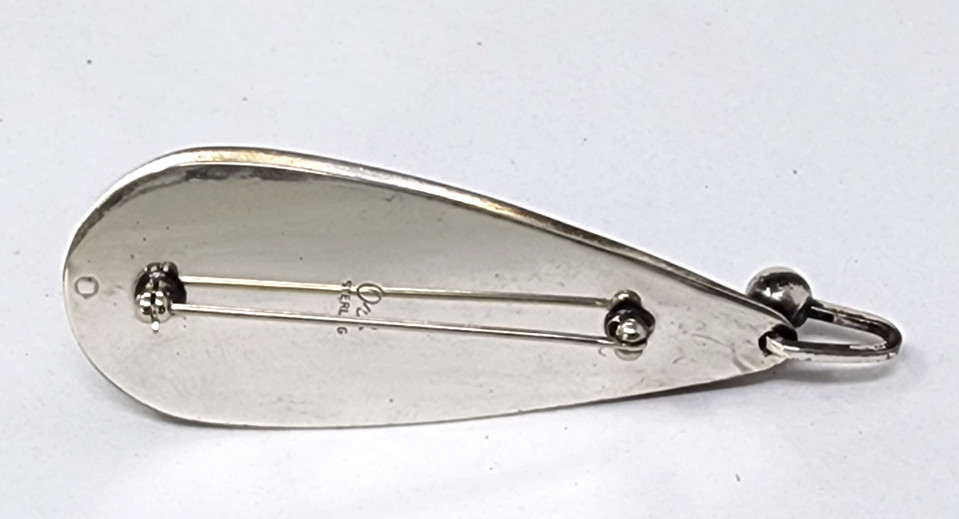 Vintage ORB Otto Robert Bade Sterling Silver Modernist Brooch / Pin 30.6 grams