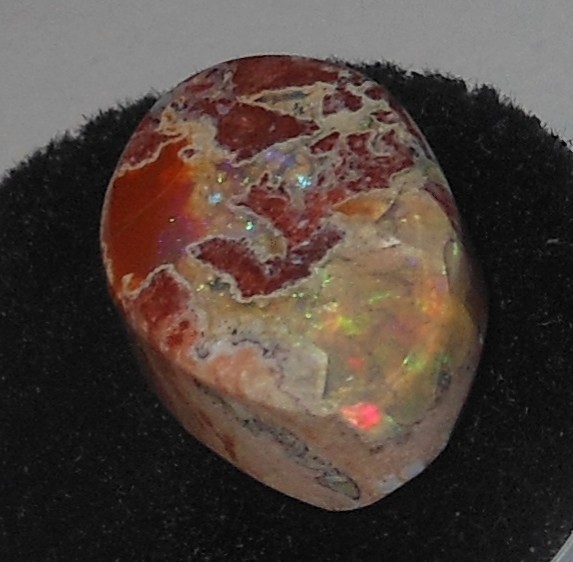 7.10Ct. Mexican Fire Opal Cabochon 15.8×11.4×5.9mm Earth-Mined Gemstone
