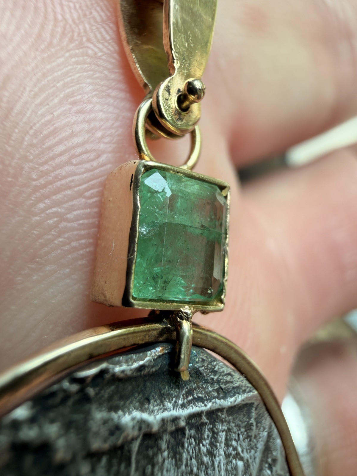 Authentic Atocha 8 Reales Pendant 14k Gold Bezel Emerald with COA Shipwreck Coin