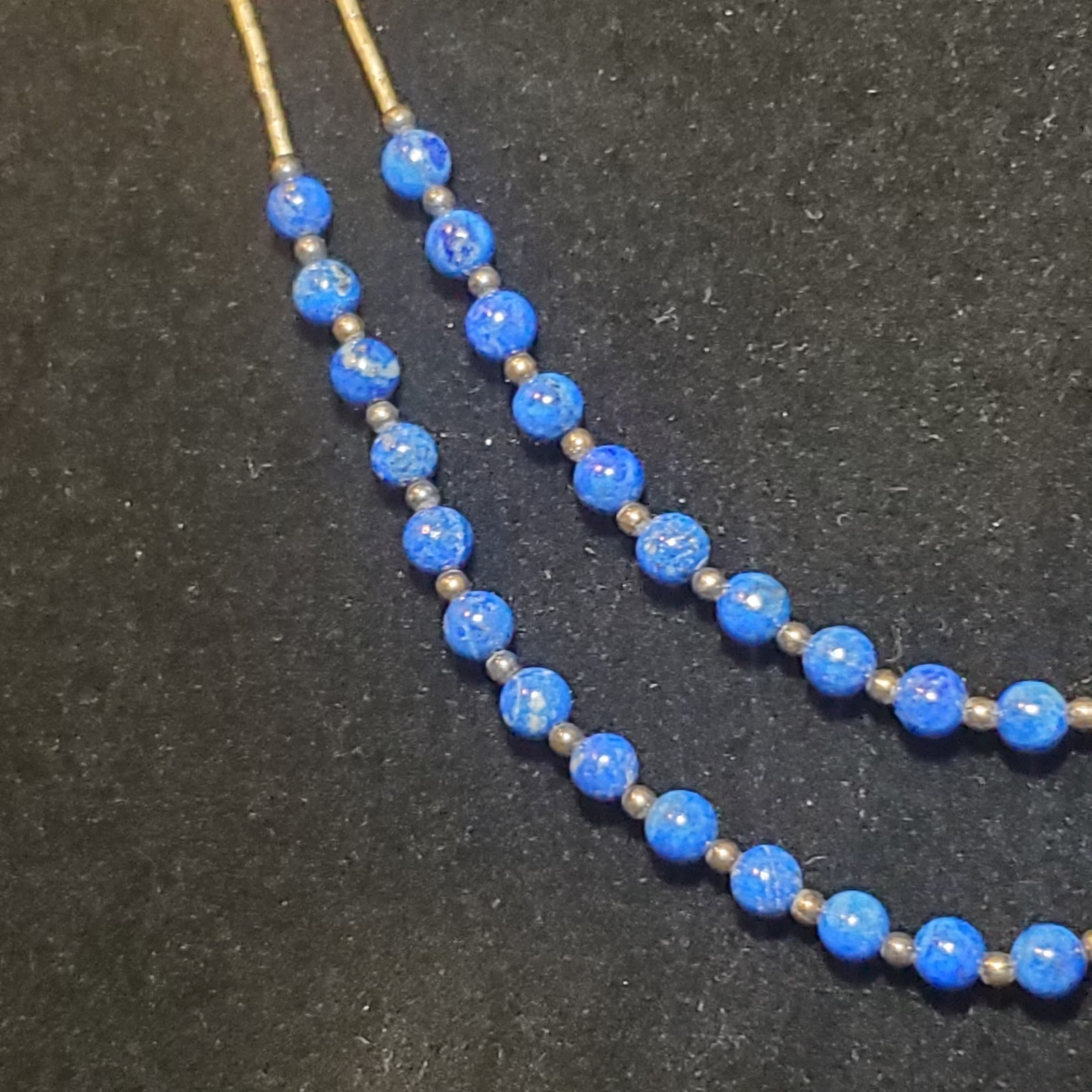 Carolyn Pollack Relios Two Strand 925 Sterling Liquid Silver Lapis Lazuli…