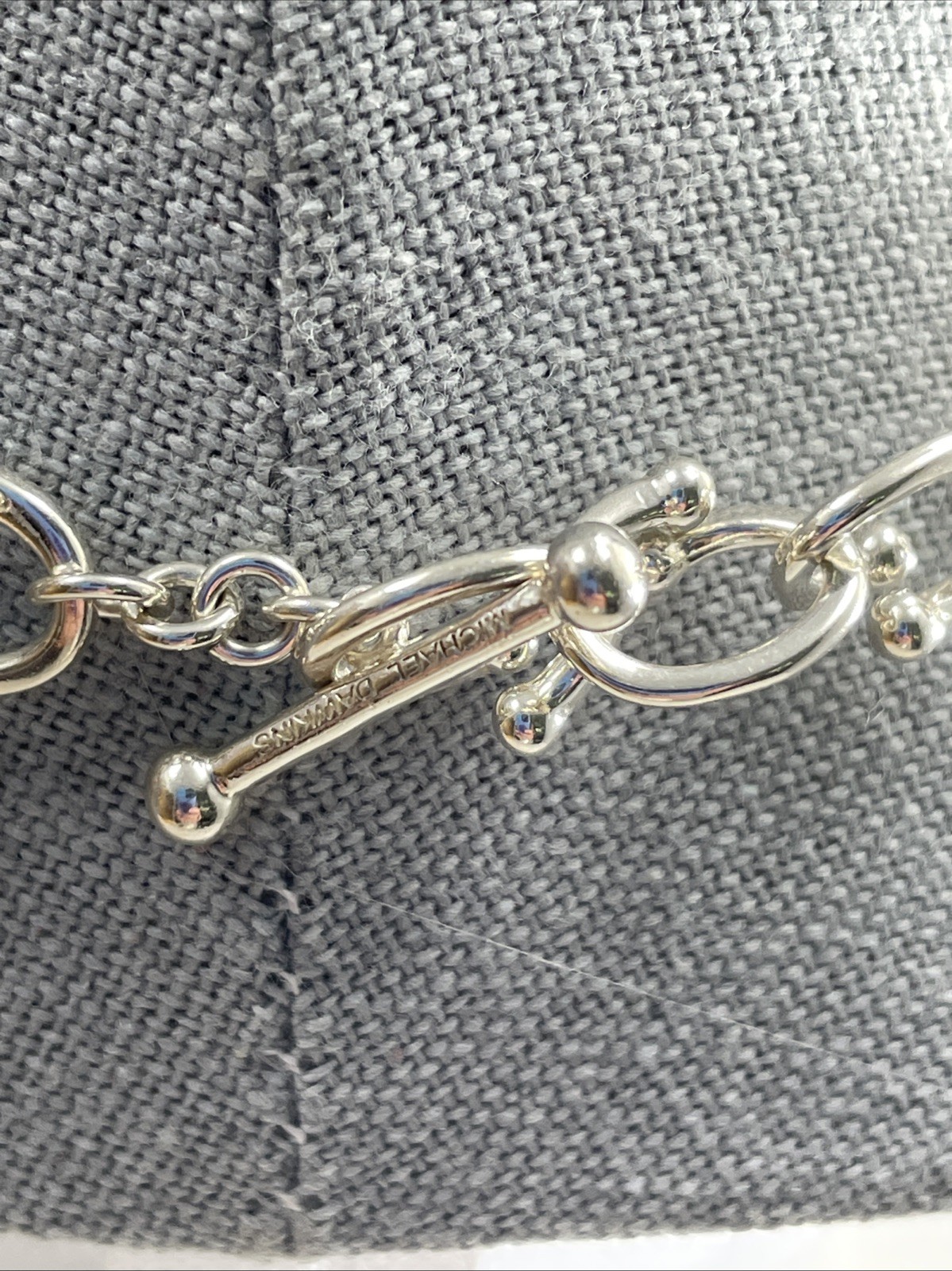 925 Sterling Silver Michael Dawkins Pebble Oval Link Chain Necklace 16″ 60 grams