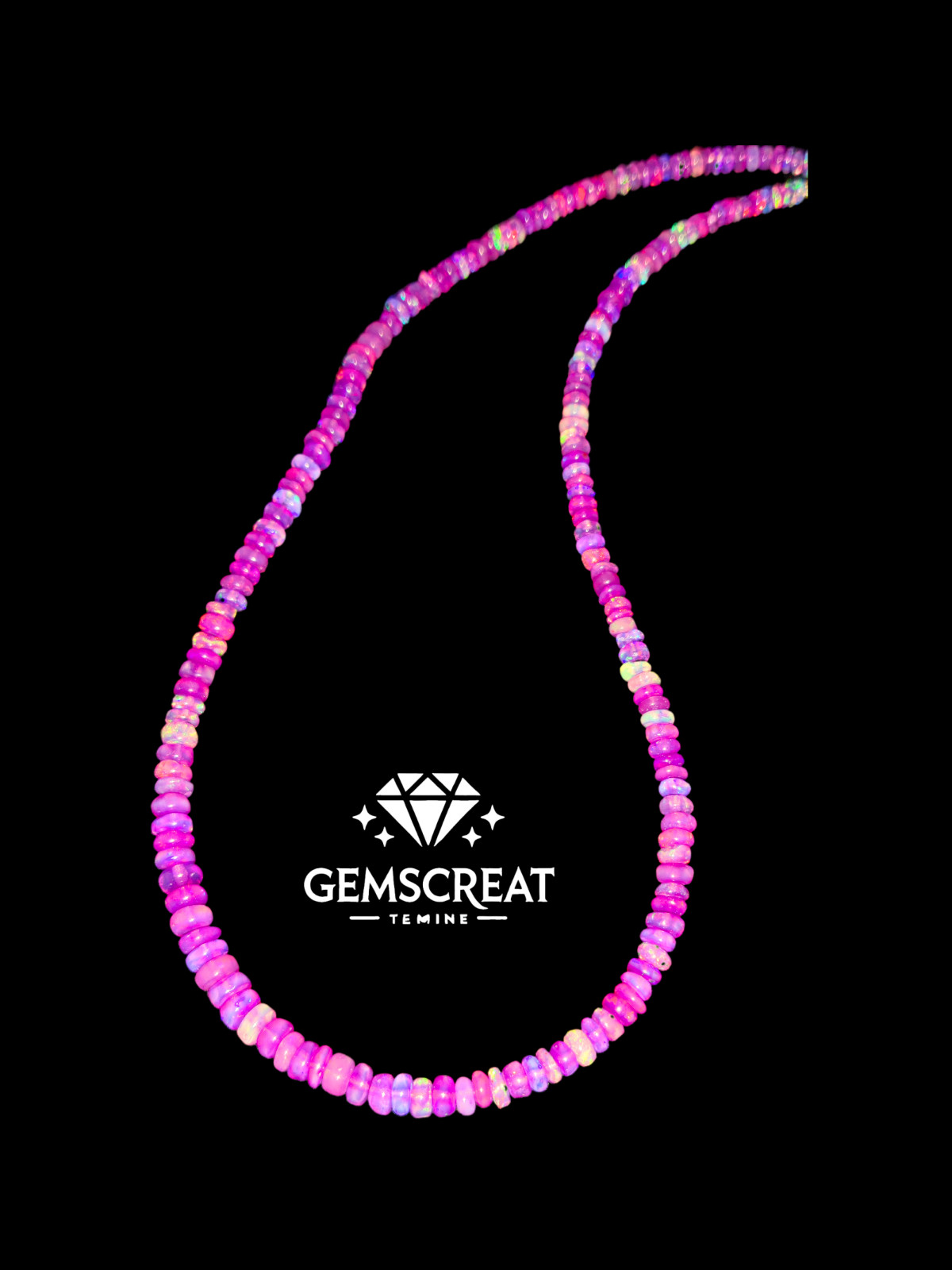 18″ Natural Ethiopian Opal Wello Fire Opal Gemstone Bead Necklace Jewelry A30