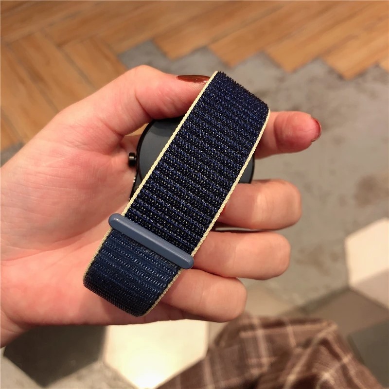 20mm 22mm Woven Nylon Sport Loop Watch Band Strap W/ Quick Release Spring Pins