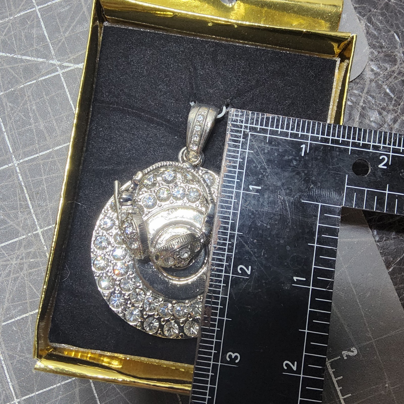 15 Blinged out phat ice plated pendants winged skulls rhinestones caps turntable
