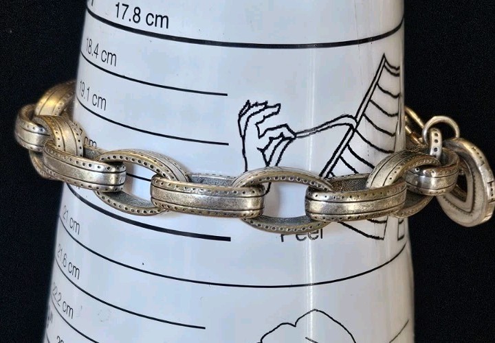 Brighton Deja Vu Silver Tone Chain Link 7 1/2″-8″Adj Inch Bracelet