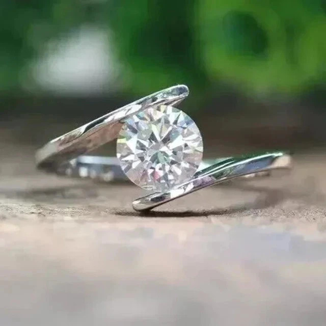 1.50Ct Round Cut Lab Grown IGI Certified Diamond Ring Solid 925 Sterling Silver