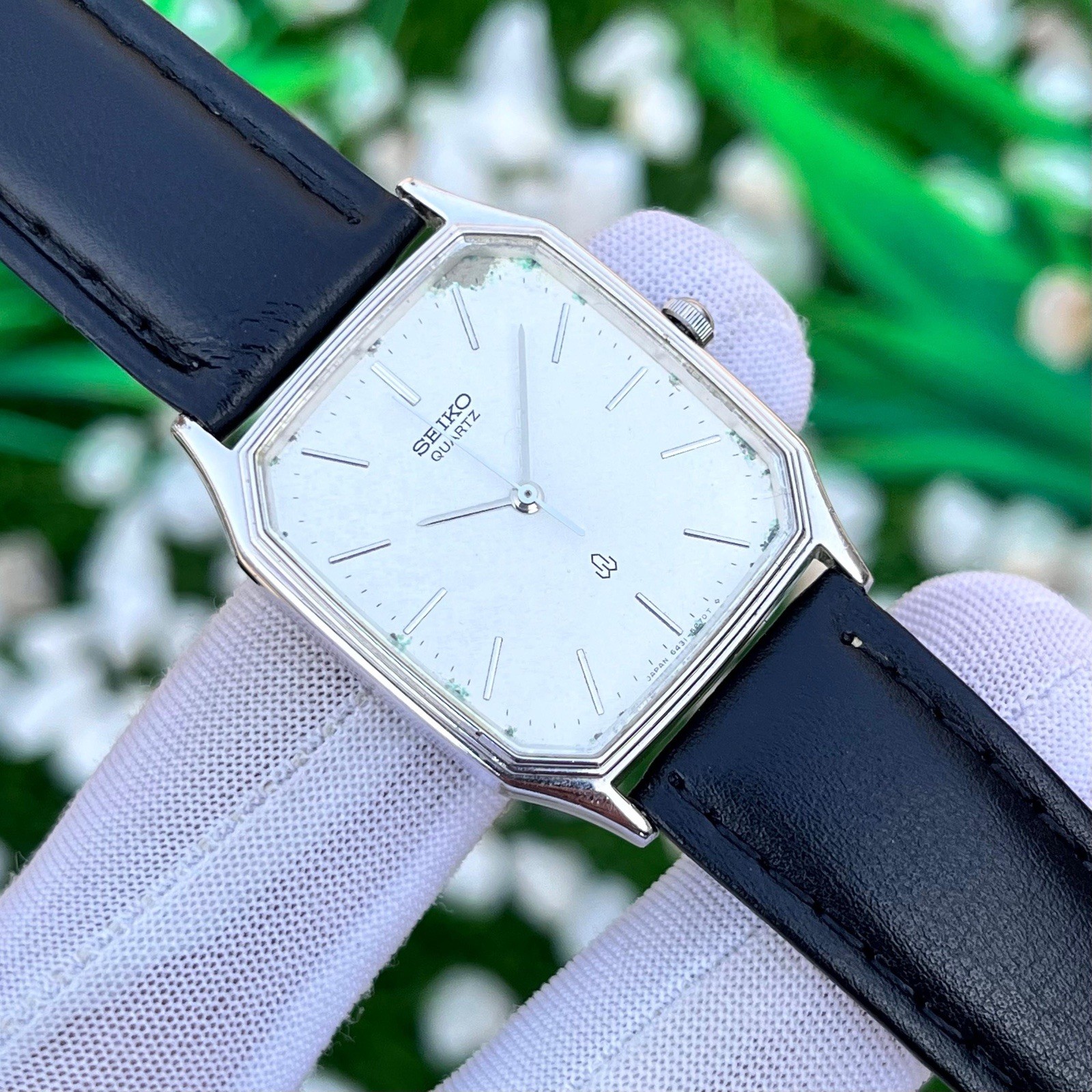 Vintage Seiko JDM Hammered Dial Dress Formal Japan Men’s Quartz Watch 6431-5150