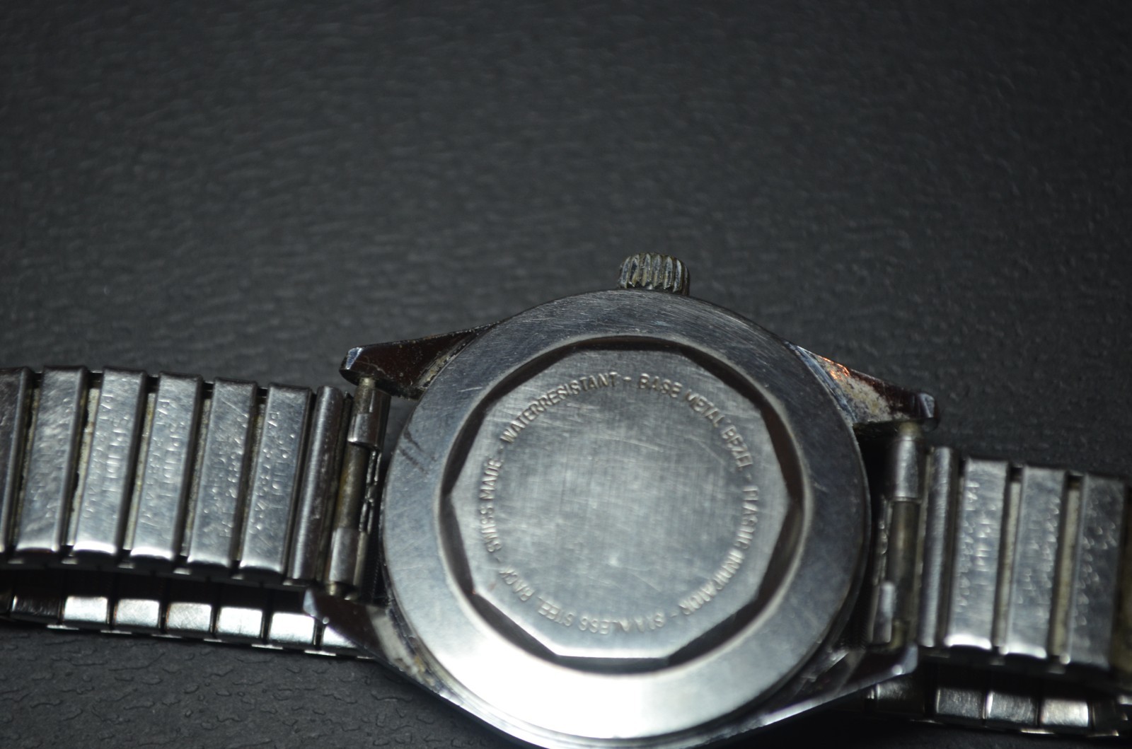 Vintage Dorset Black Dial Men’s Manual Wristwatch Swiss Chrome Plated Works