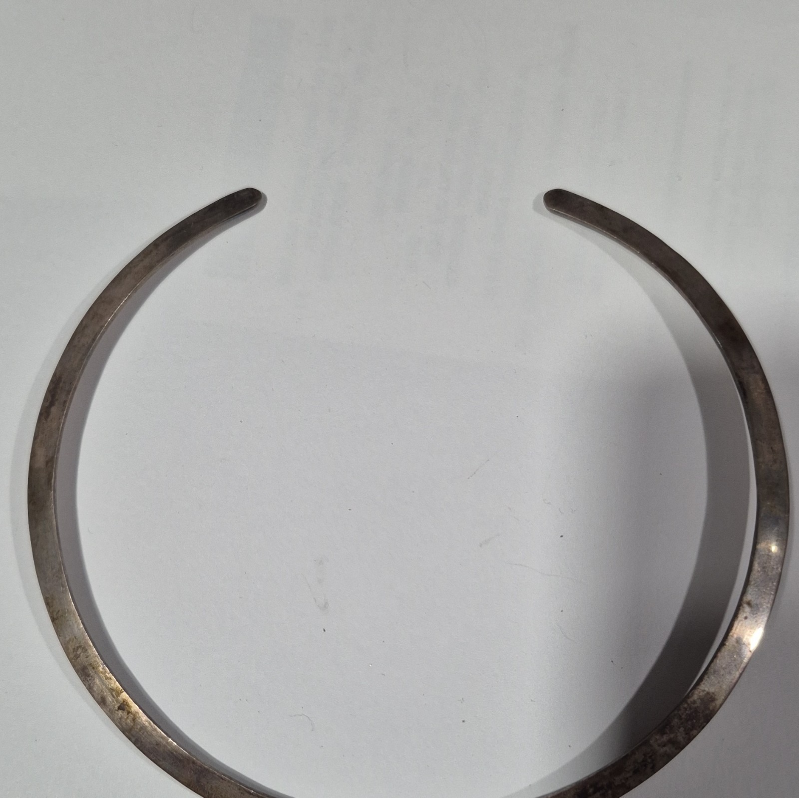Sterling Silver 925 Open Collar Choker Necklace Signed No Clasp No Stone 11.7g