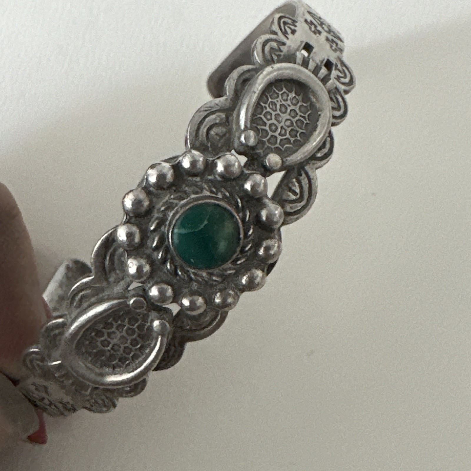 Fred Harvey Era Silver Turquoise Cuff Bracelet