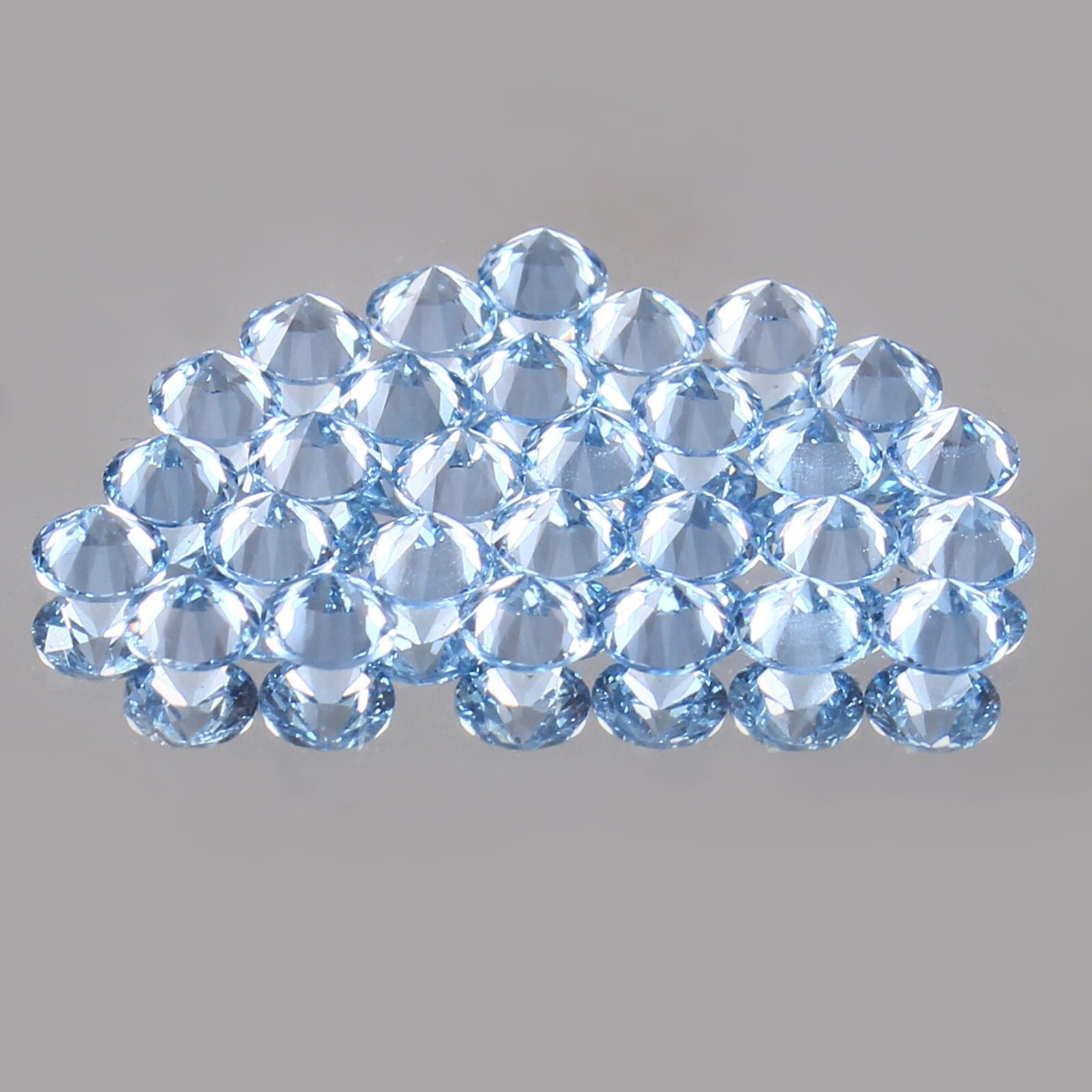 Premium Quality Brazilian Aquamarine Loose Round Gemstone Cut 3×3 MM – 5 Pcs Lot