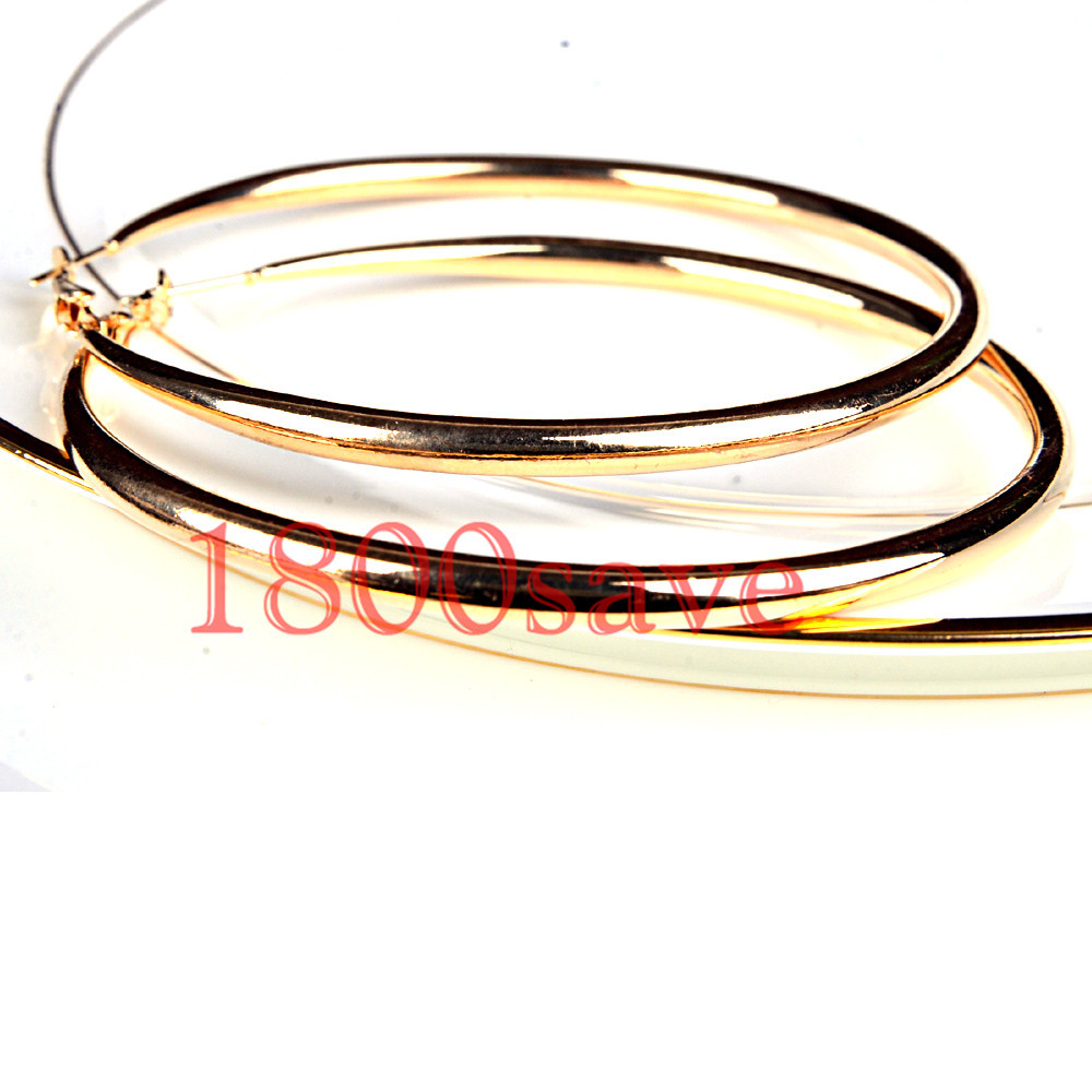 Women’s Classic 18K Yellow Gold Filled 40mm/1.57 inch Round Tube Hoop Earrings
