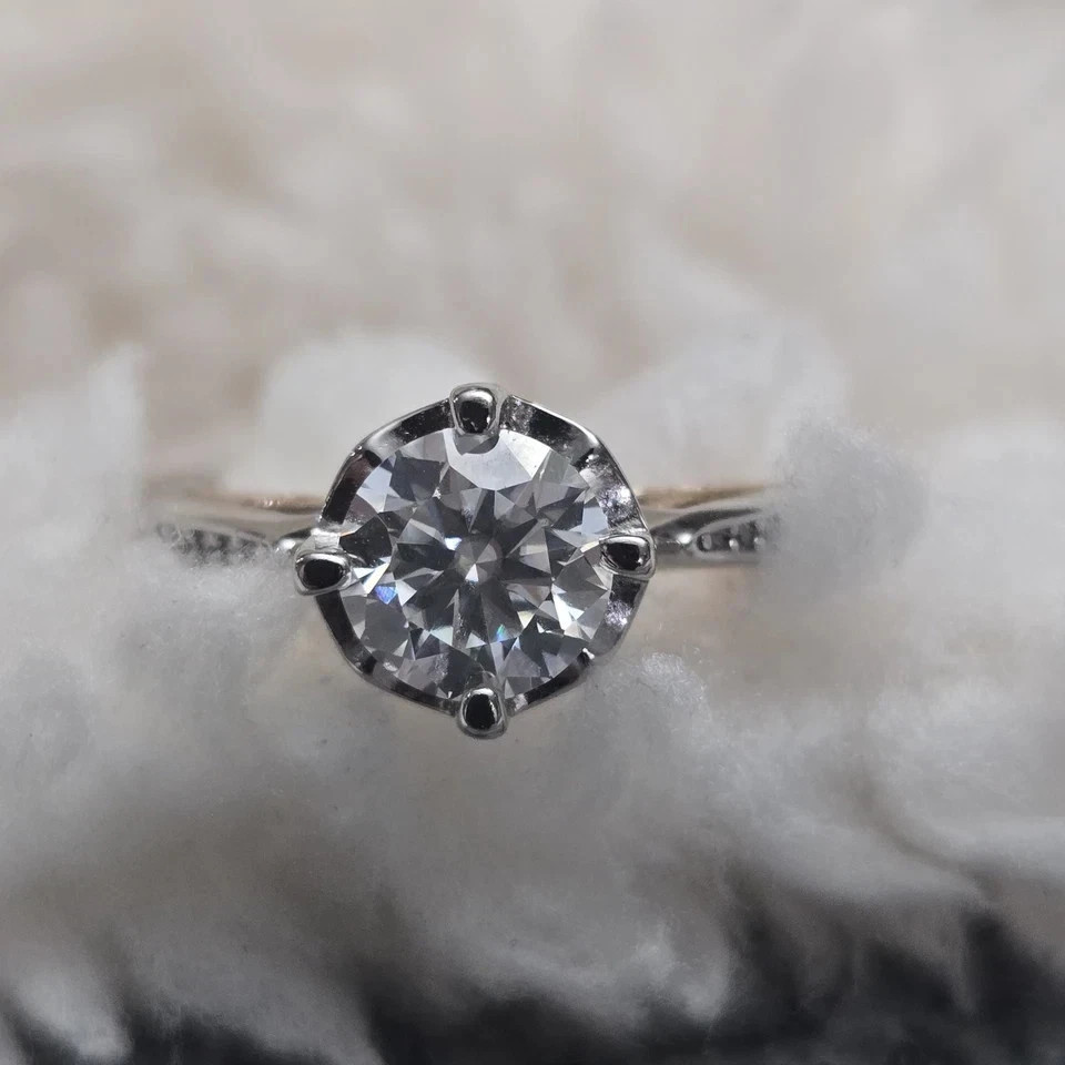 Special Wedding Proposal Ring 925 Sterling Silver 1.2 Ct Round Simulated Diamond