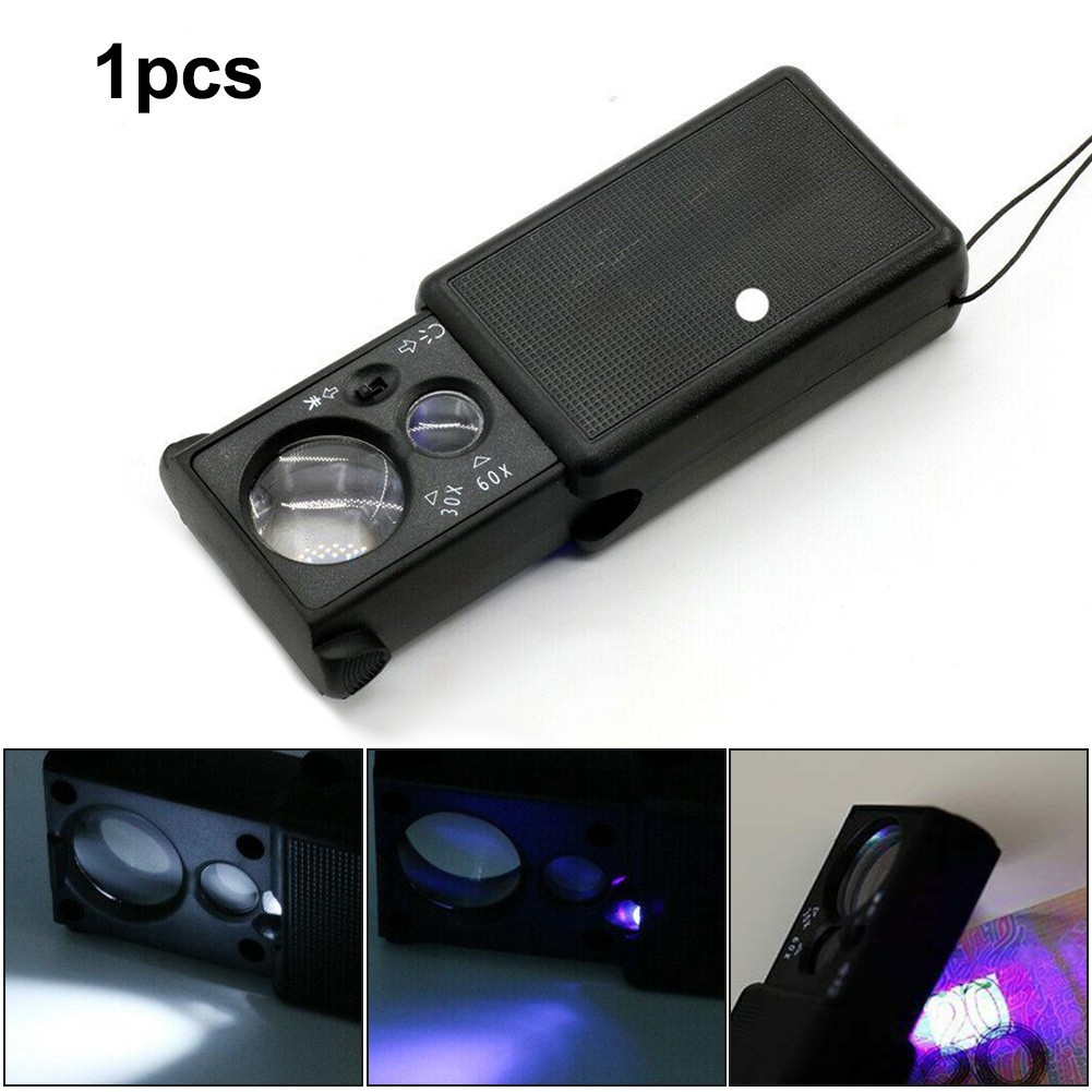 Magnifying Glass Jewelry DIY Magnifier LED Light Lens Portable Pull-out