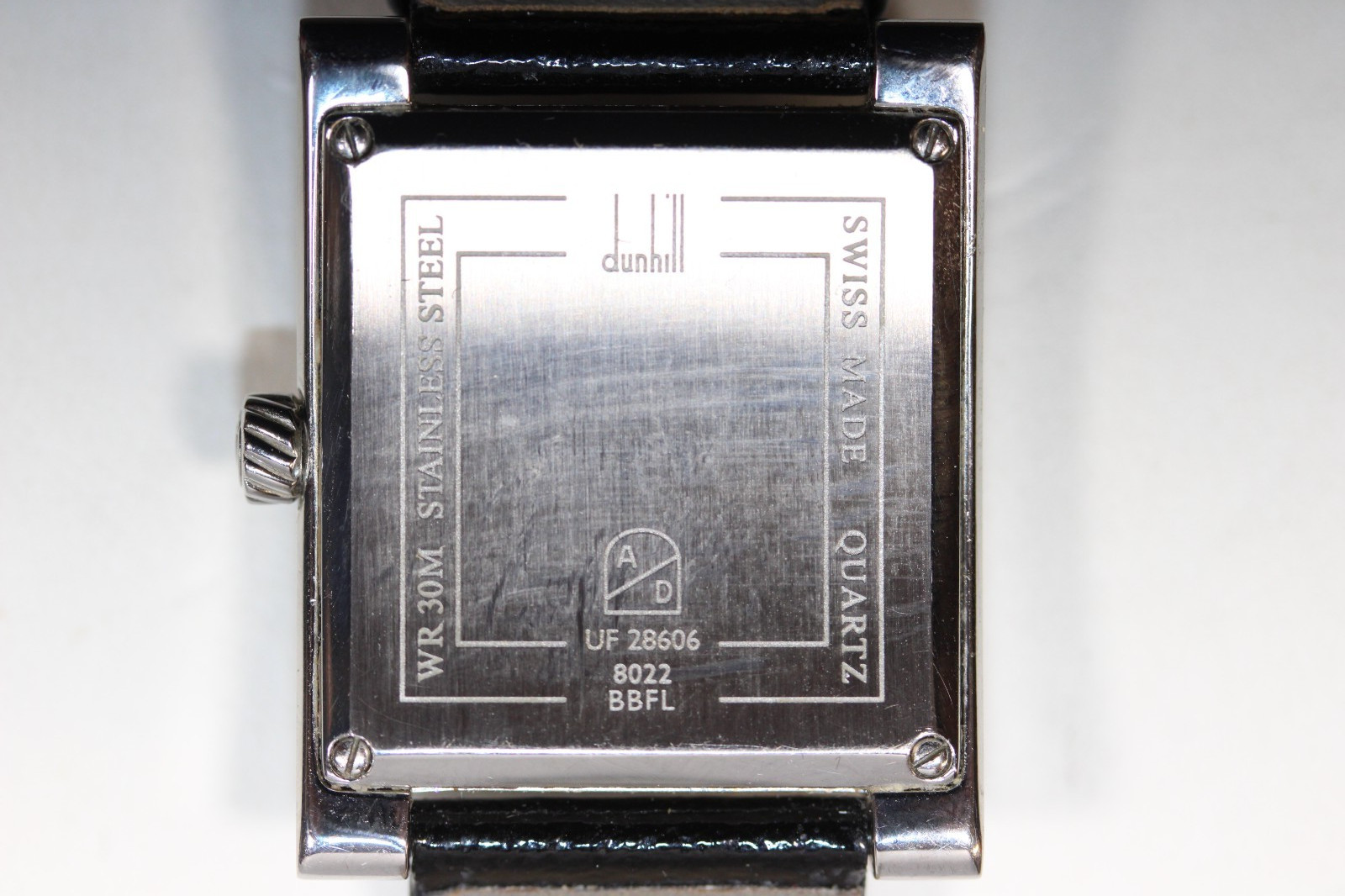 Alfred Dunhill Stainless Diamond Accented Women’s Watch,Leather Band.New battery