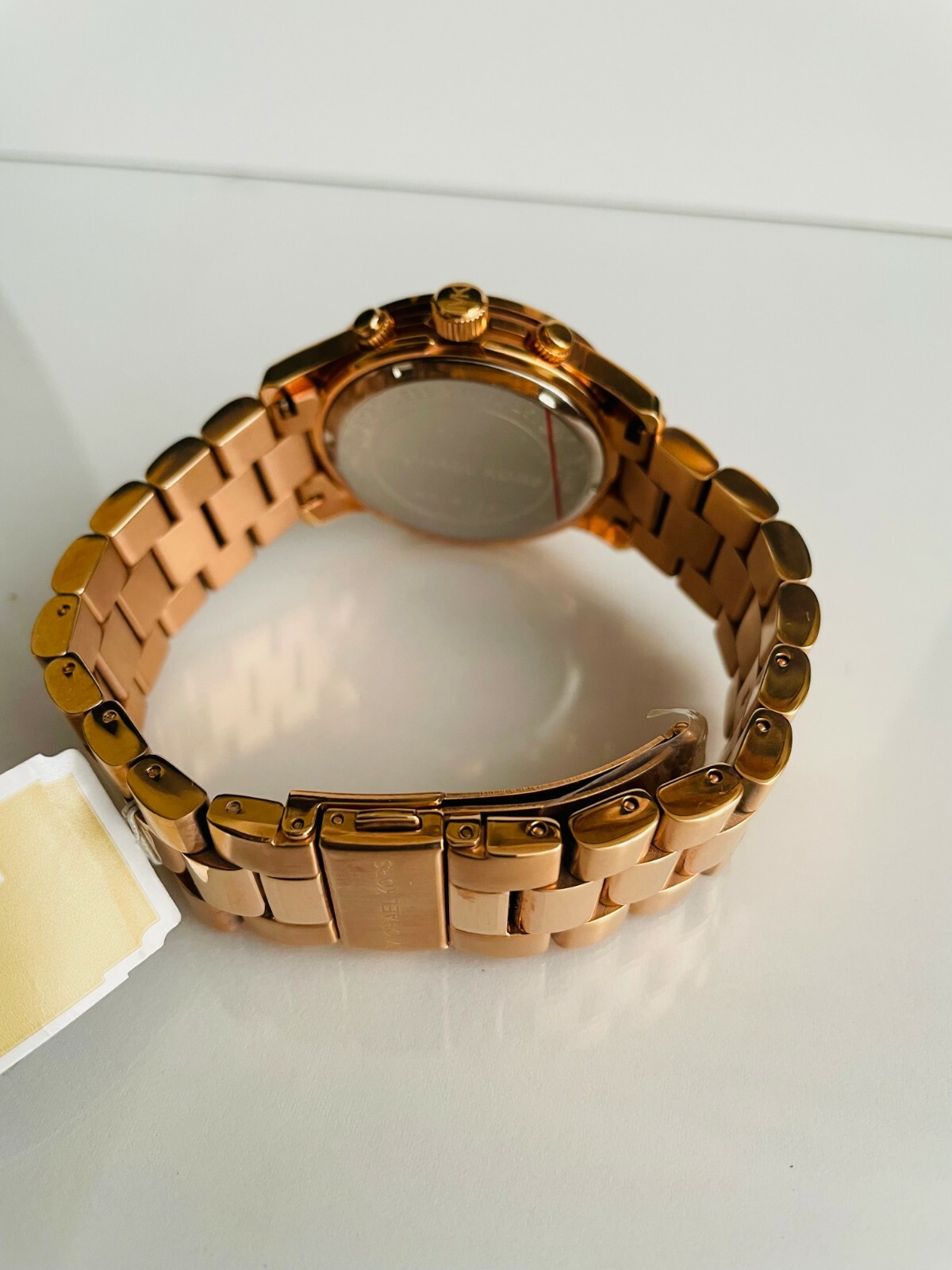 MICHAEL KORS MK5128 WOMEN’S RUNWAY CHRONO DATE ROSE GOLD-TONE WATCH